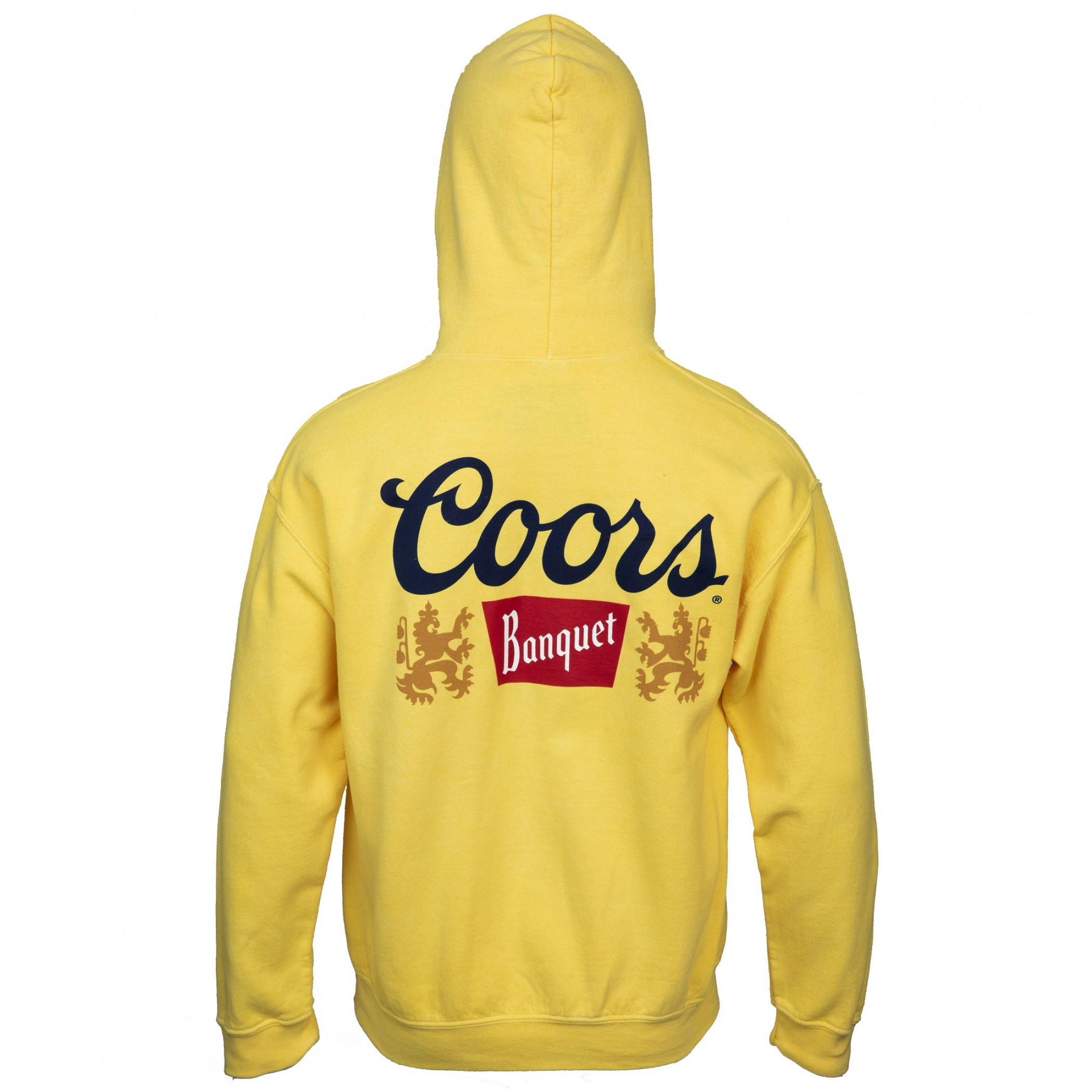 Coors Banquet Front and Back Print Gold Hoodie