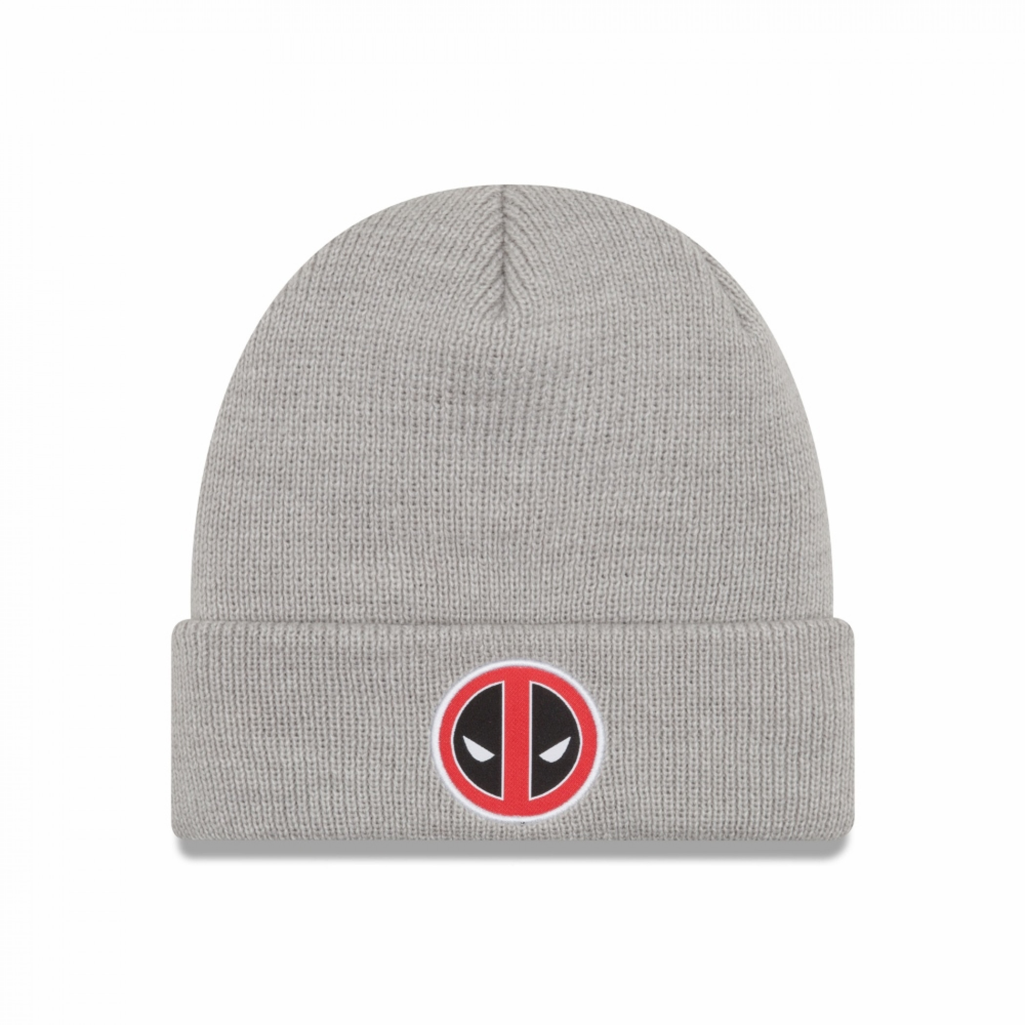 Deadpool Logo Grey Cuffed Beanie, Grey