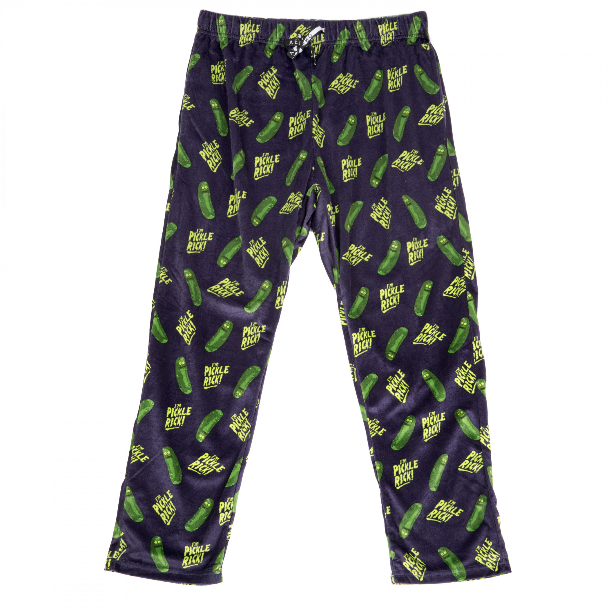 Rick and Morty Pickle Rick All Over Print Pajama Sleep Pants, Multi-Color