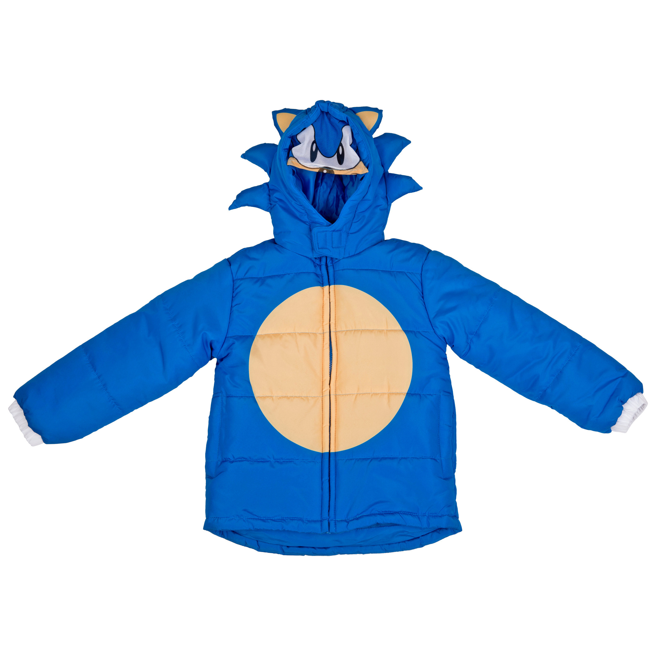 Sonic The Hedgehog Costume Puffy Kids Jacket, Blue