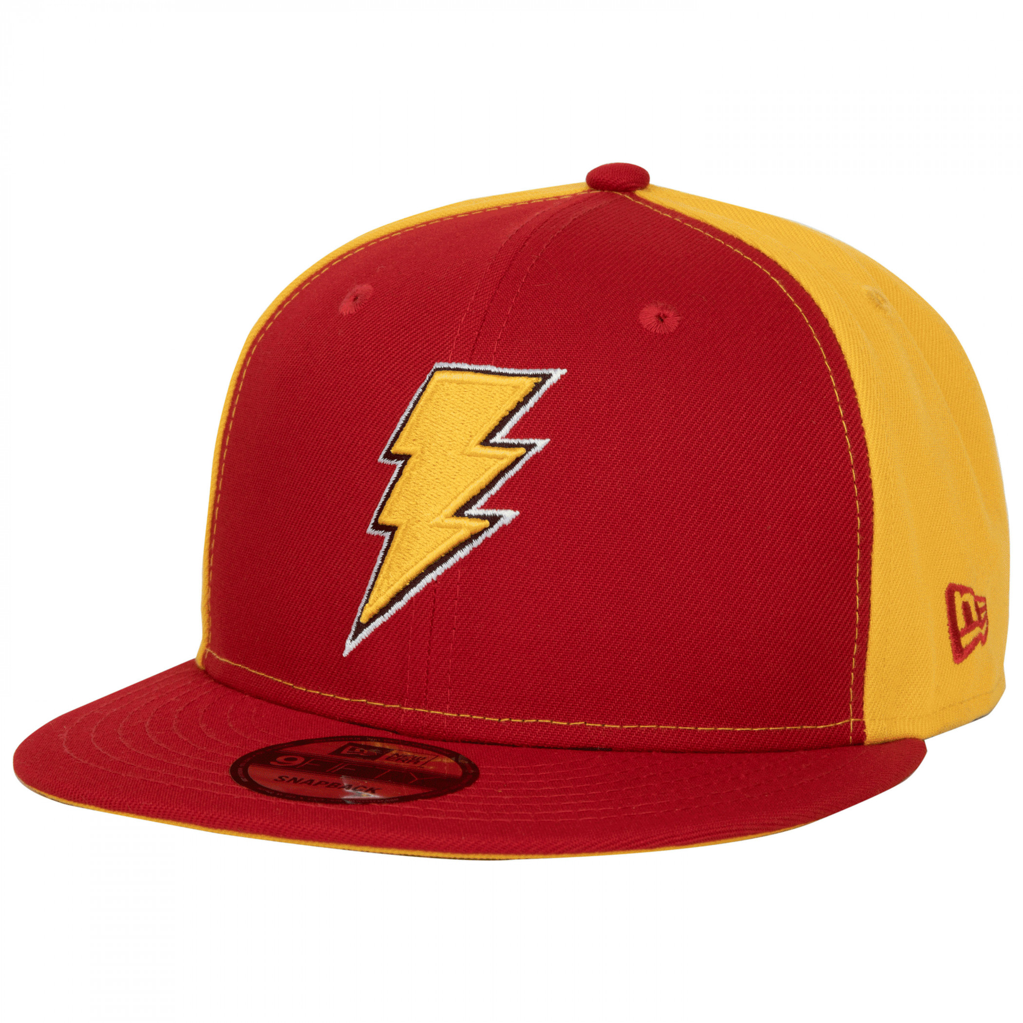 Shazam Symbol Red and Gold Colorway New Era 9Fifty Adjustable Hat, Gold