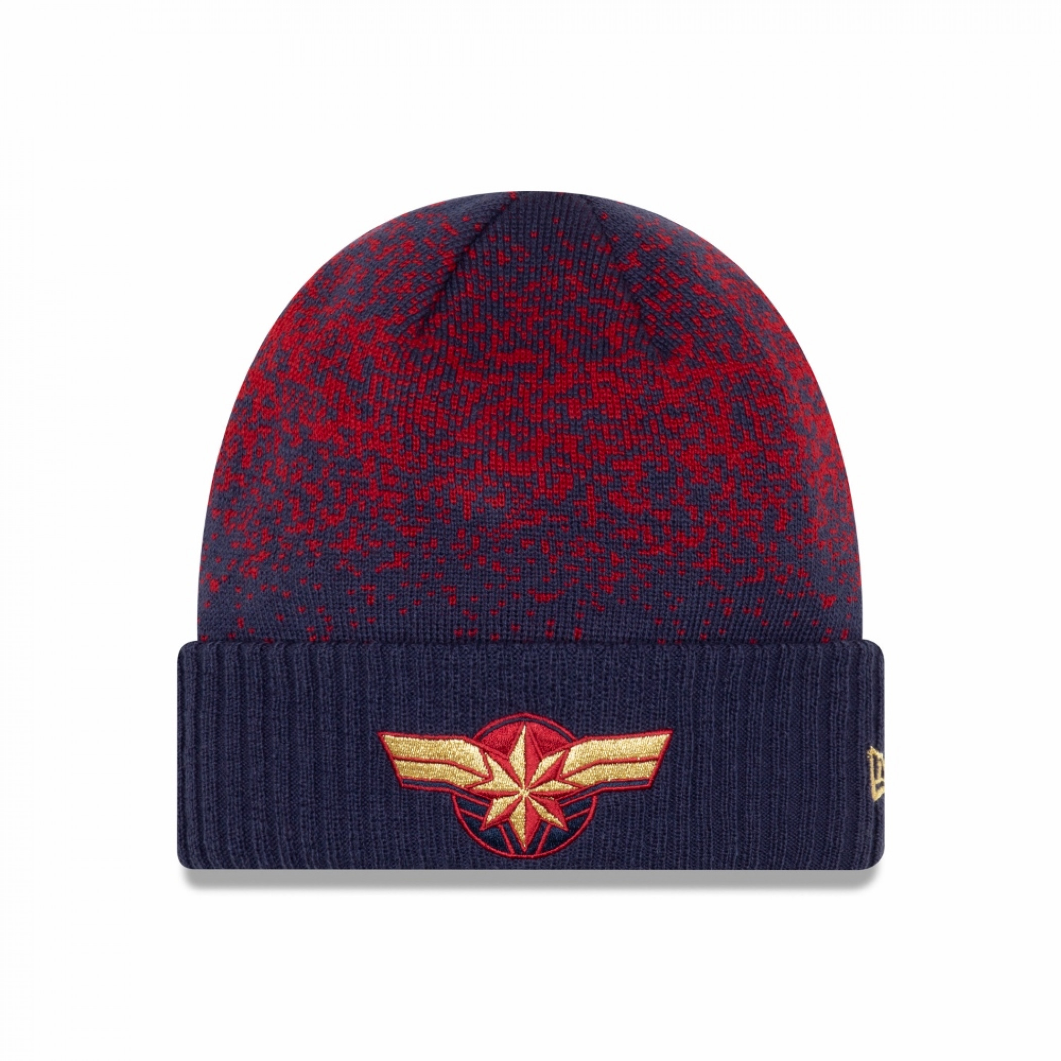 Captain Marvel Speckled Knit Cuff New Era Beanie, Multi-Color