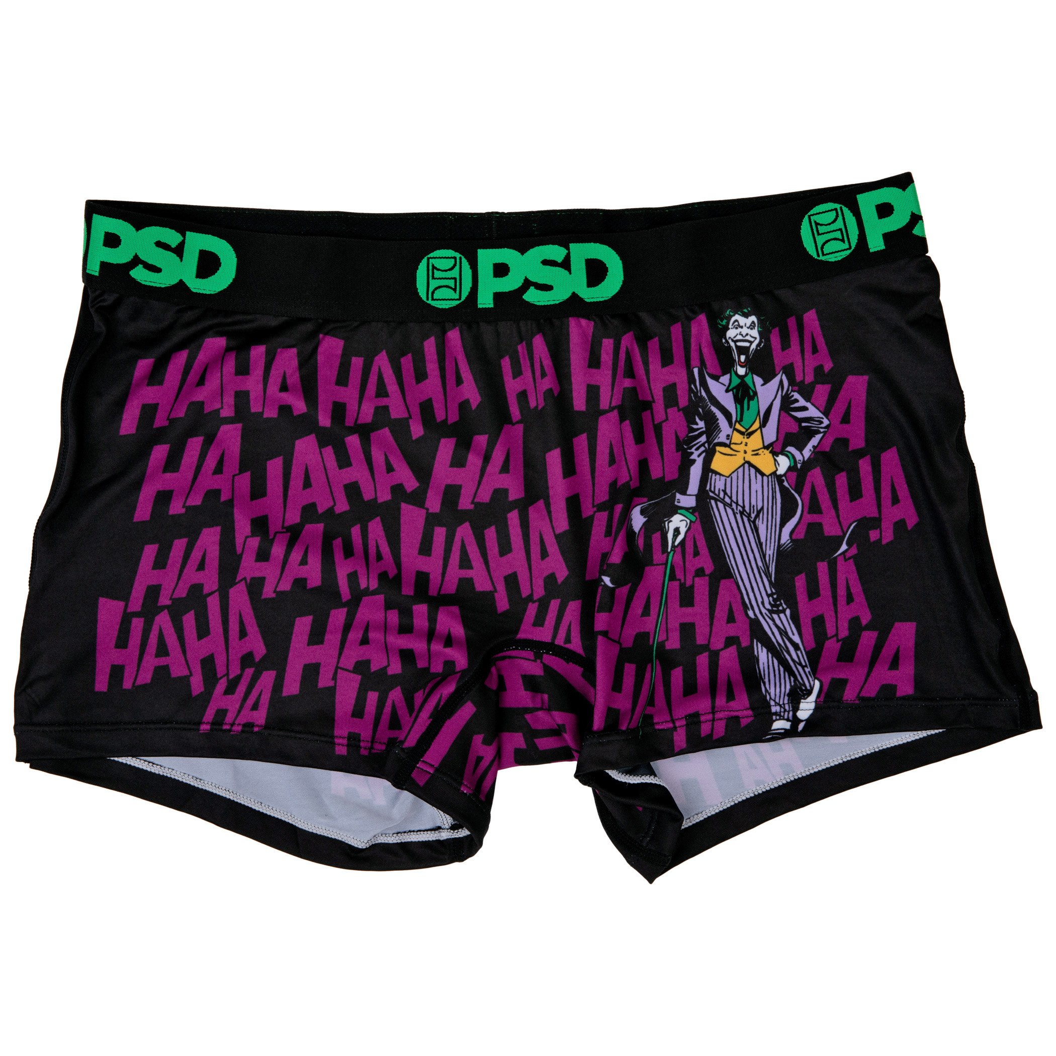 Joker The Clown Prince Microfiber Blend PSD Boy Shorts Underwear, Black