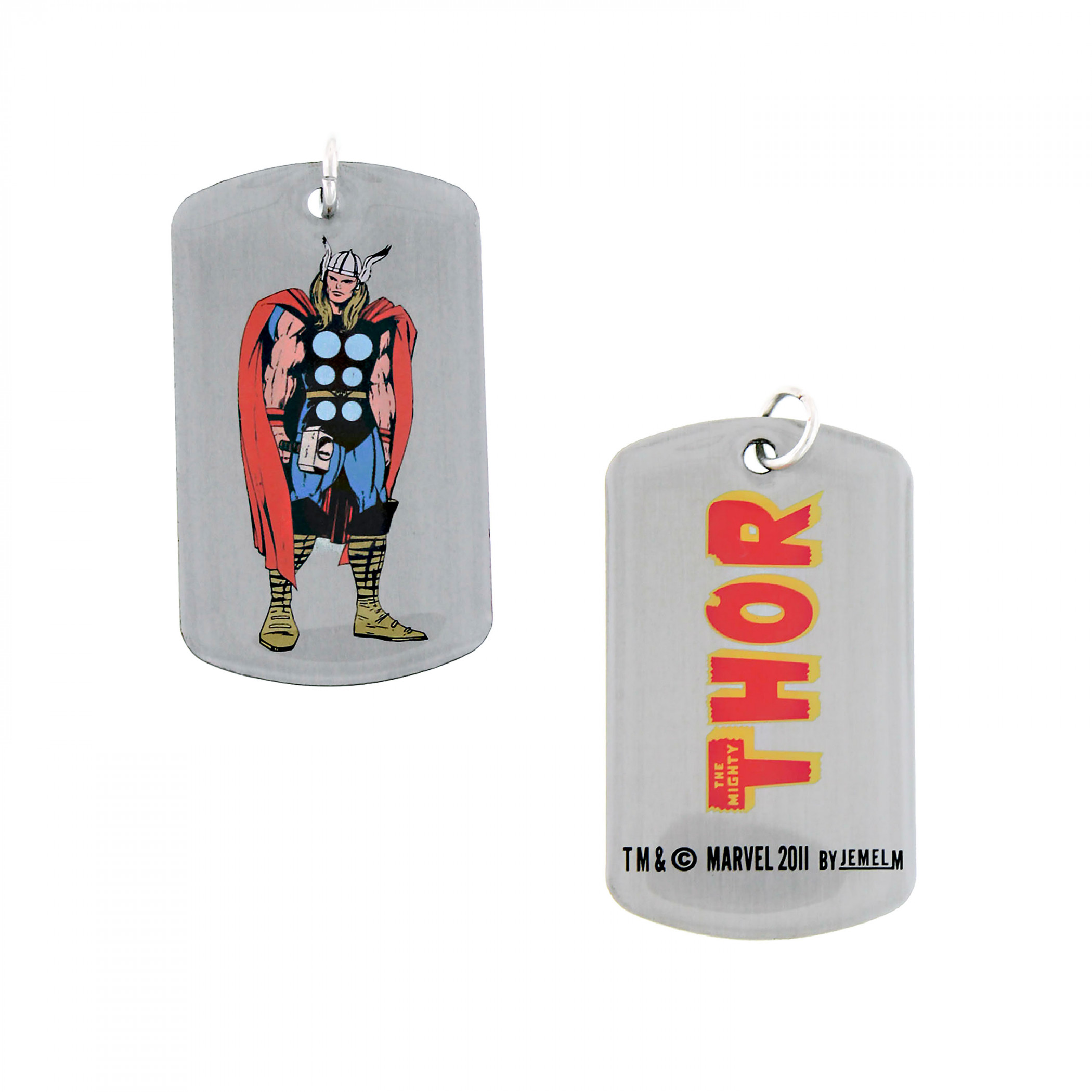 Thor Double-Sided Dog Tag, Silver