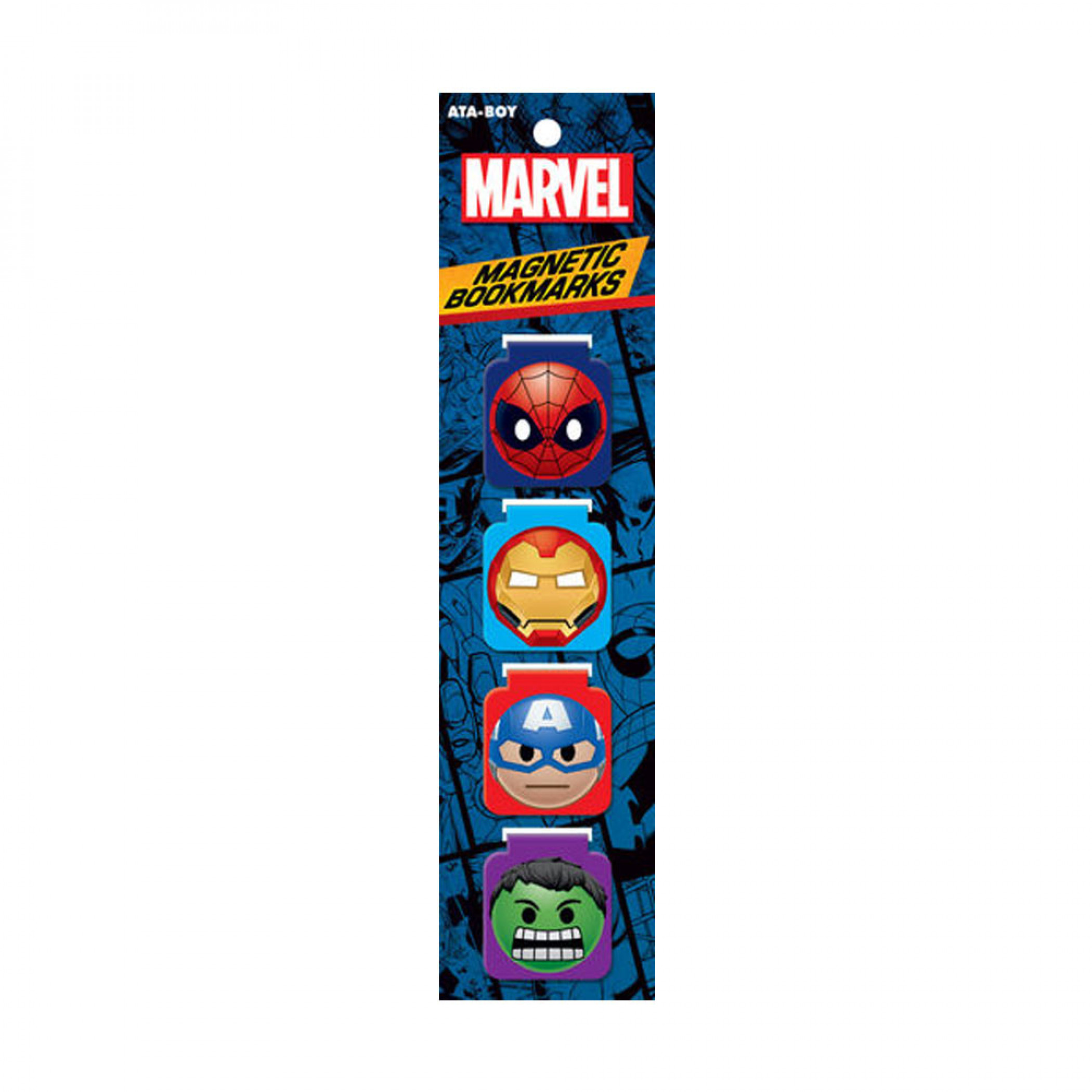 Avengers 4-Piece Magnetic Bookmarks, Blue