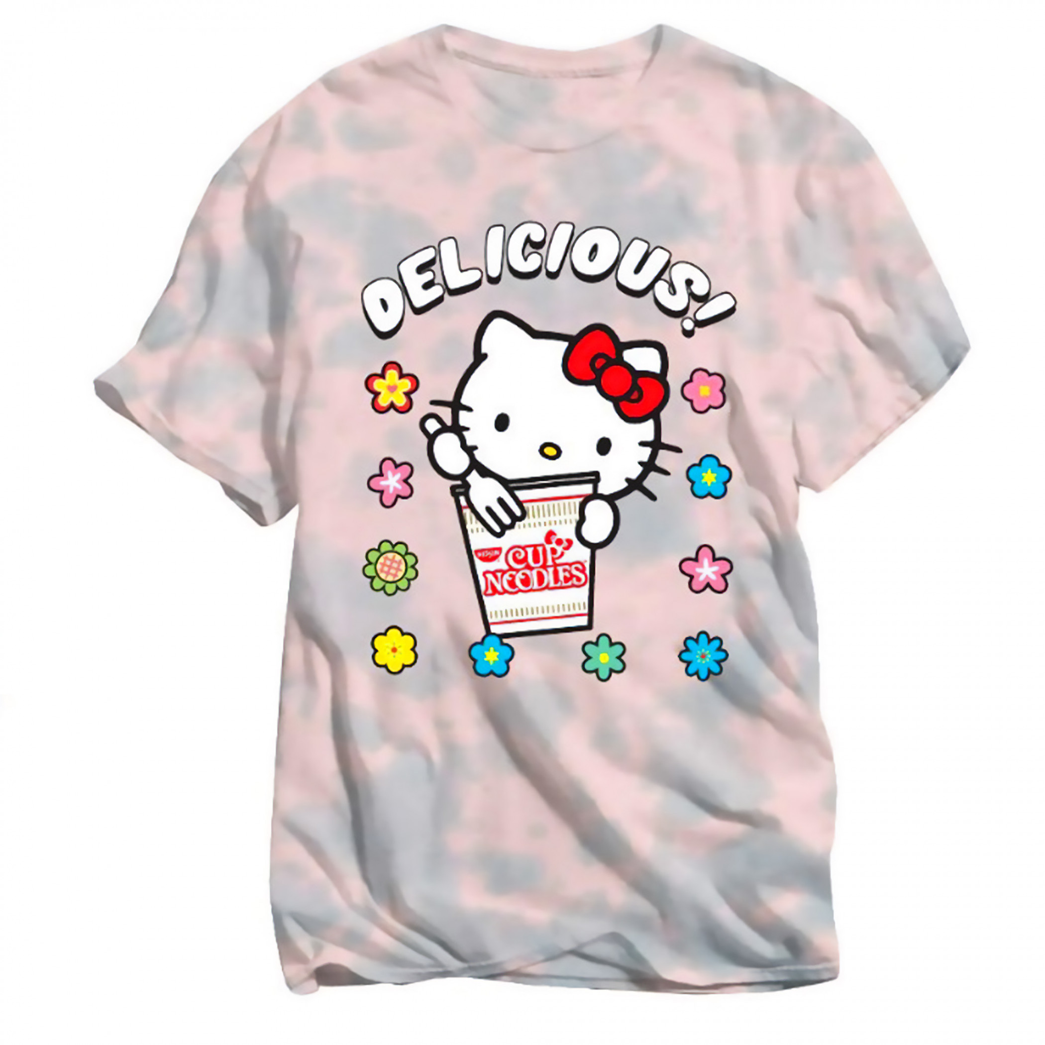 Hello Kitty X Cup Noodles Tie-Dye T-Shirt, Multi-Color