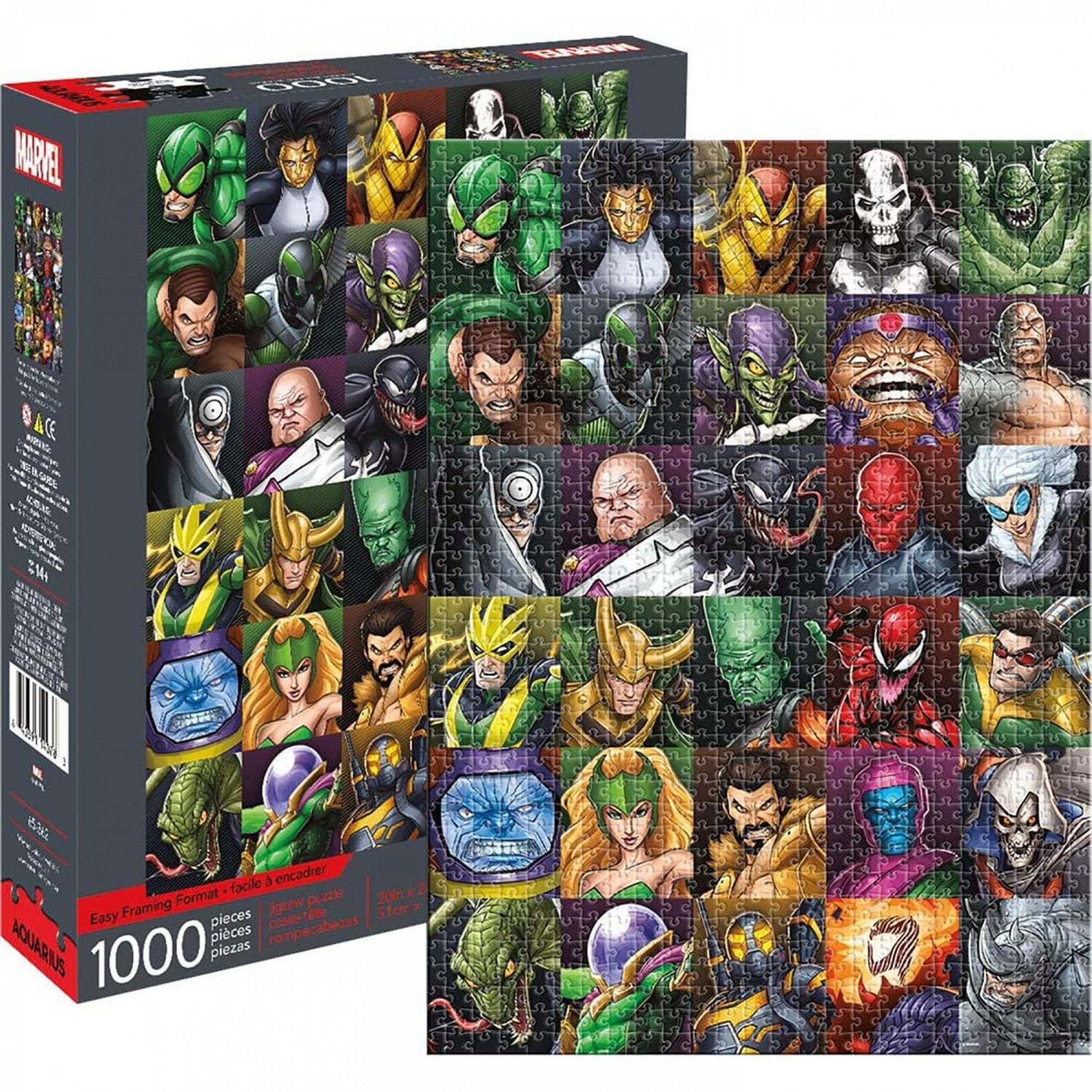 Marvel Villains Collage 1000 Piece Jigsaw Puzzle, Multi-Color