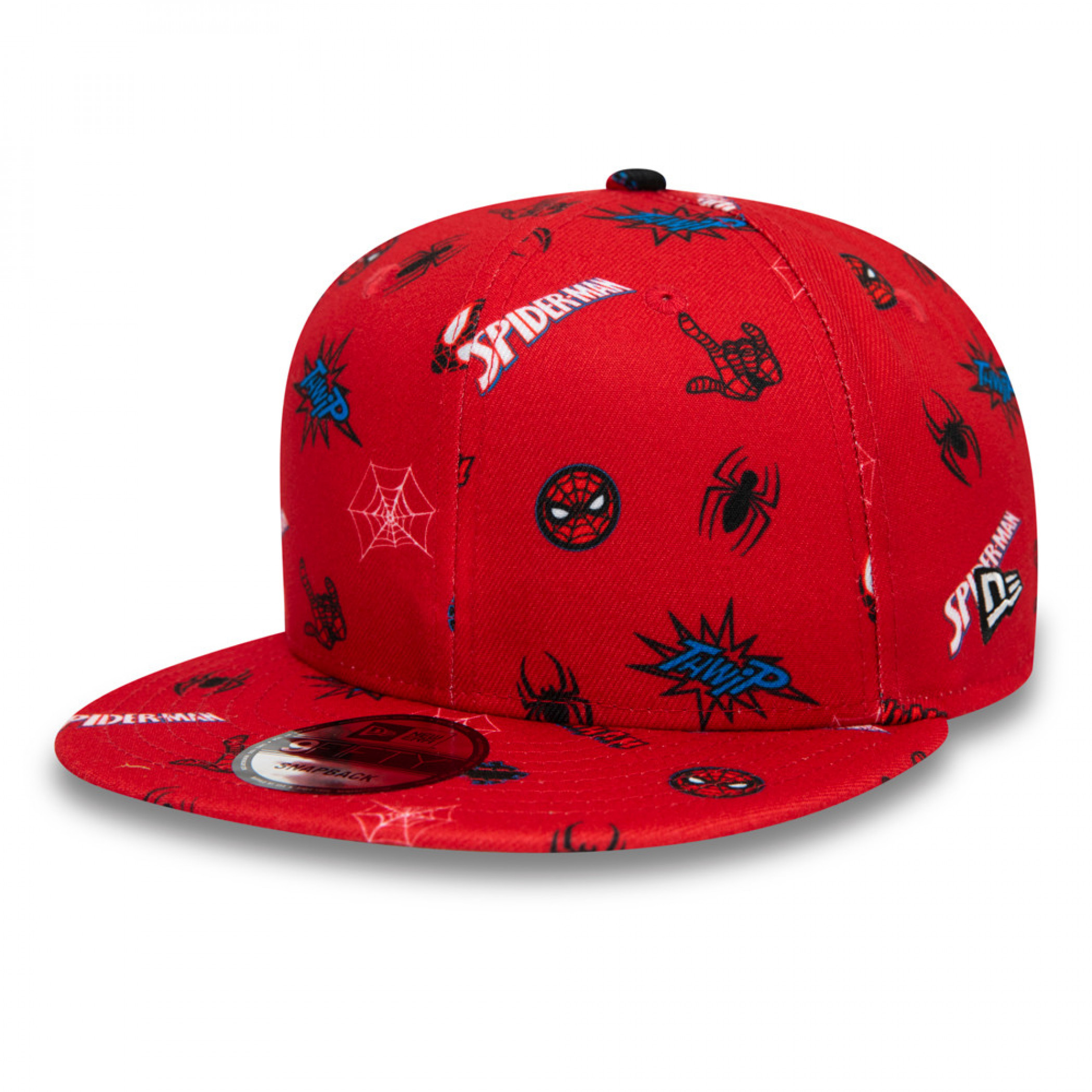 Spider-Man Peter Parker Scattered New Era 9Fifty Adjustable Hat, Red