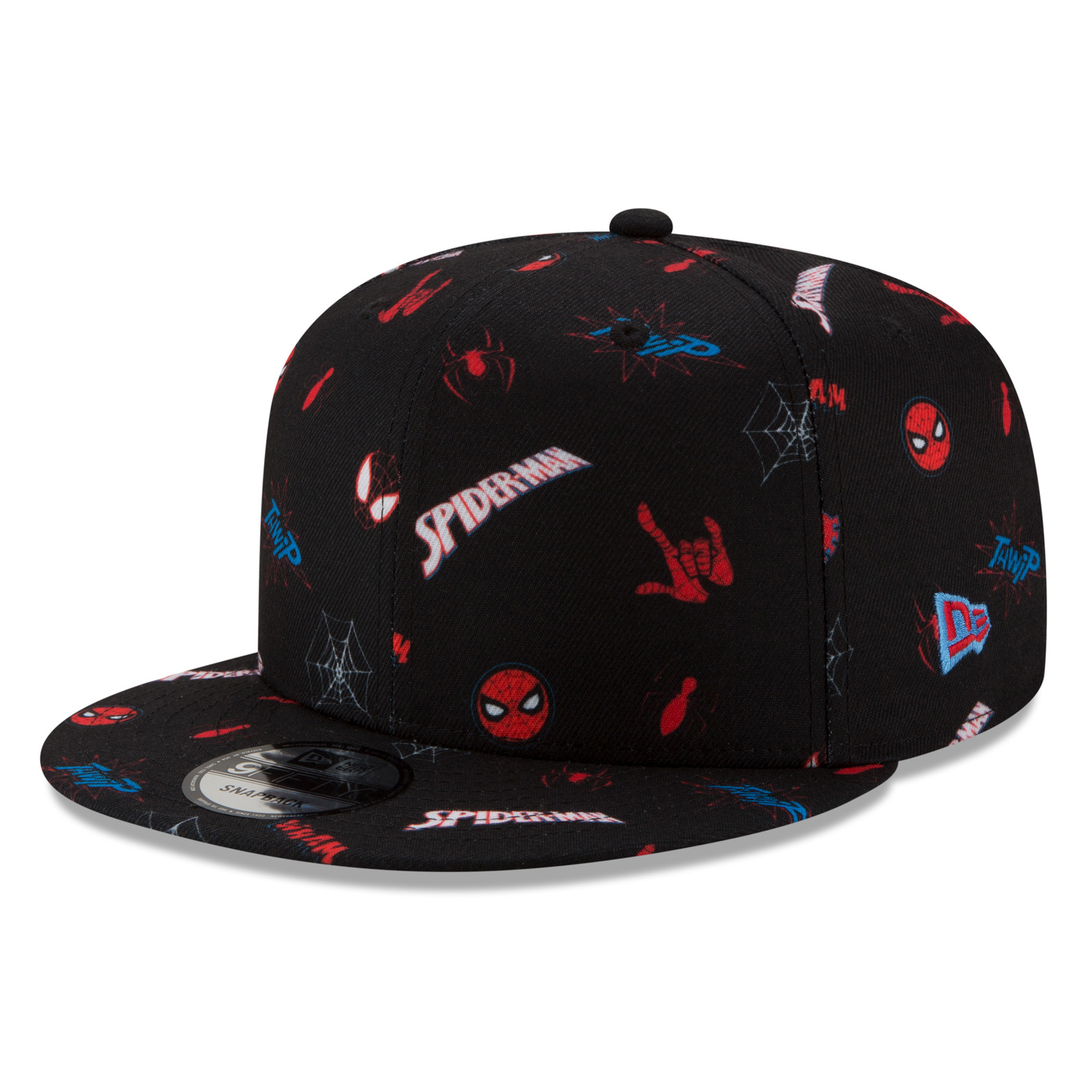 Spider-Man Parker & Miles Scattered New Era 9Fifty Adjustable Hat, Black
