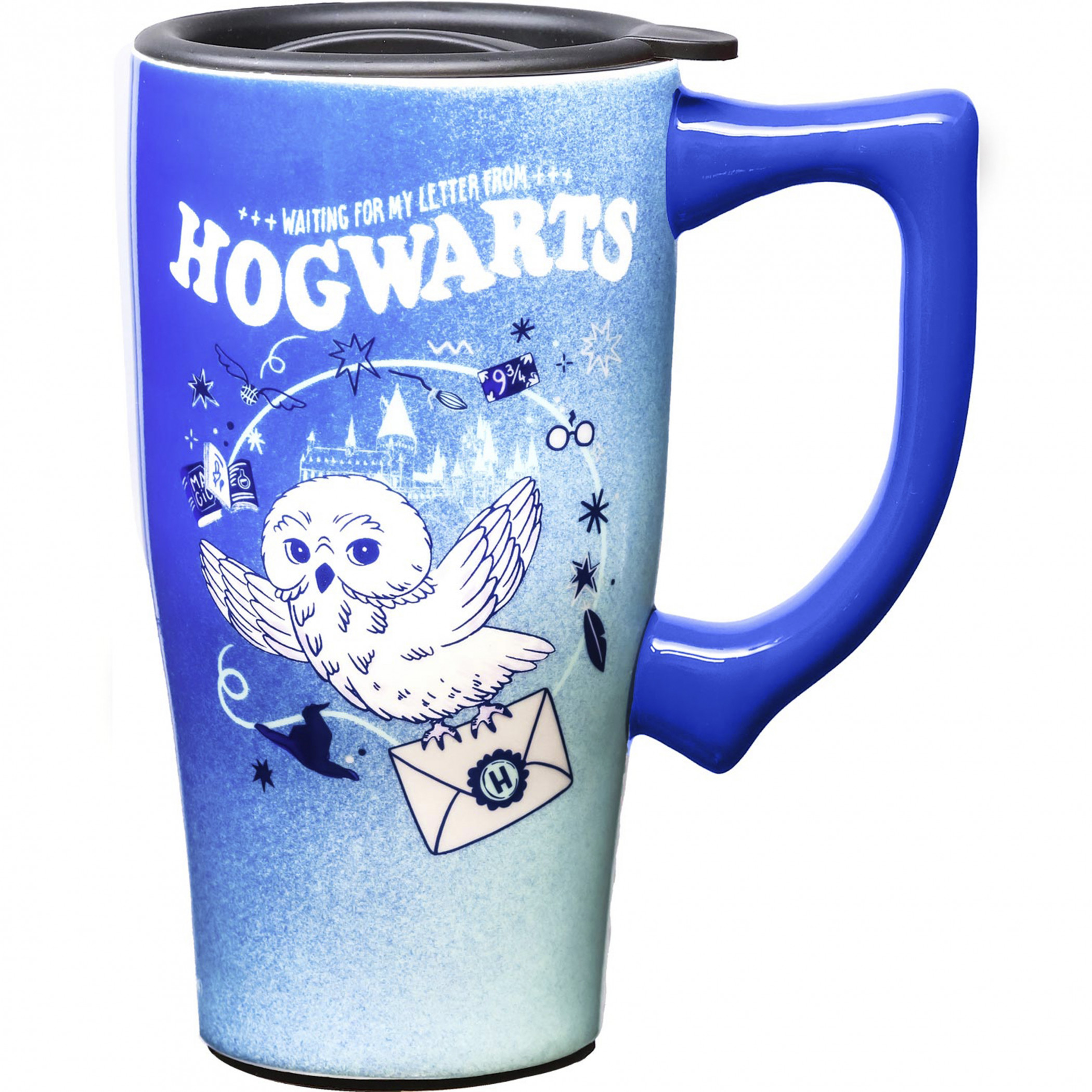 Harry Potter Waiting For My Letter From Hogwarts Travel Mug, Blue