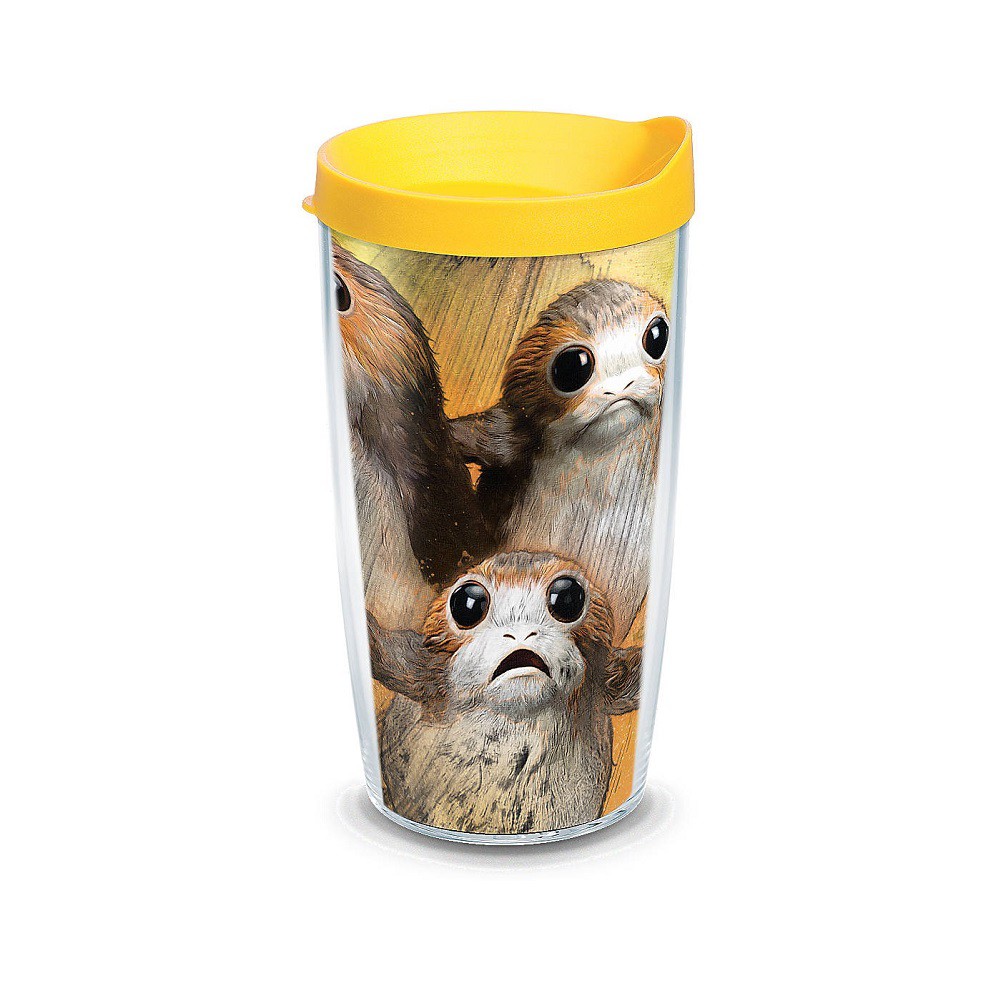 Tervis Star Wars Porgs 16 Ounce Tumbler With Lid, Yellow