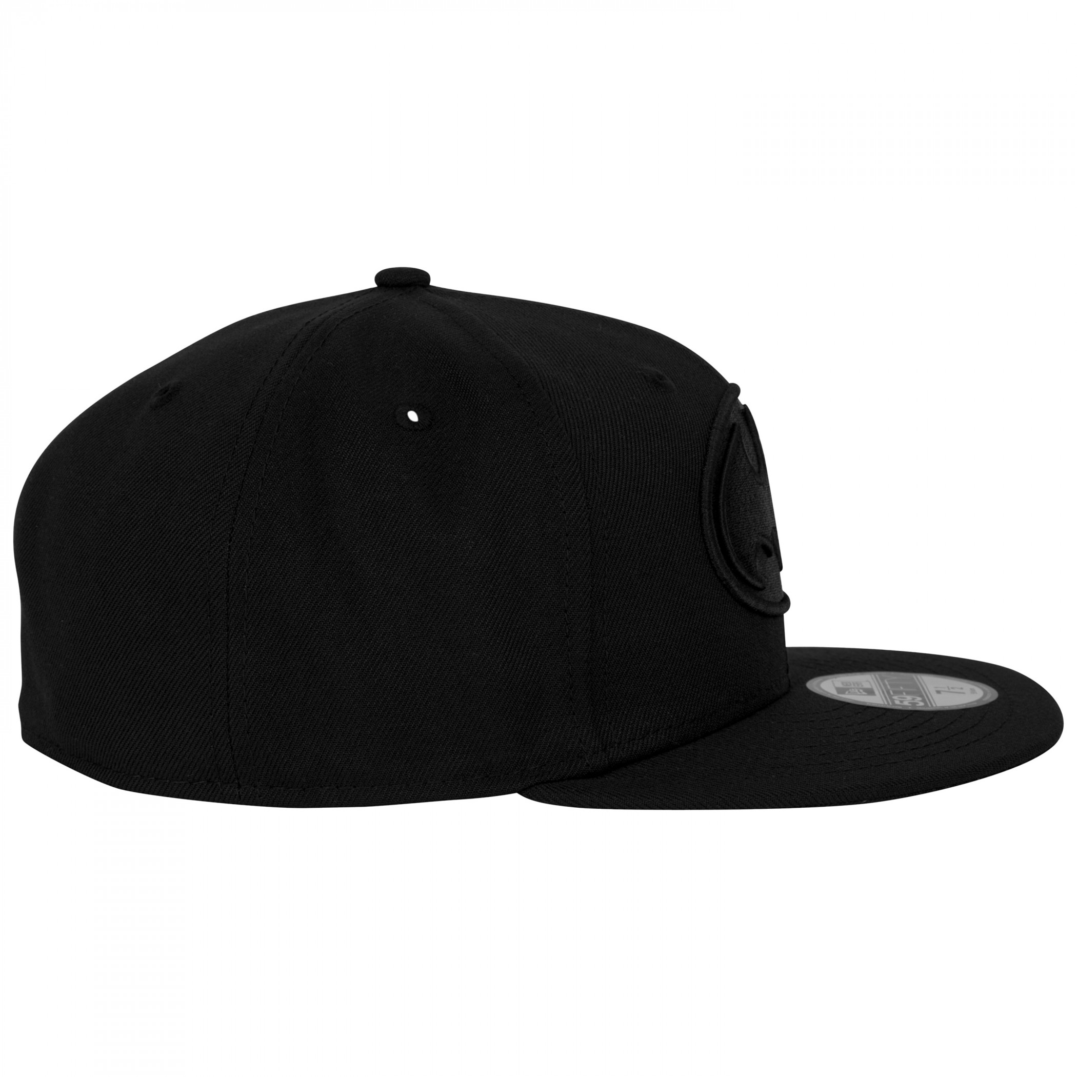 Batman logo black on black new era 59fifty fitted hat black ebay