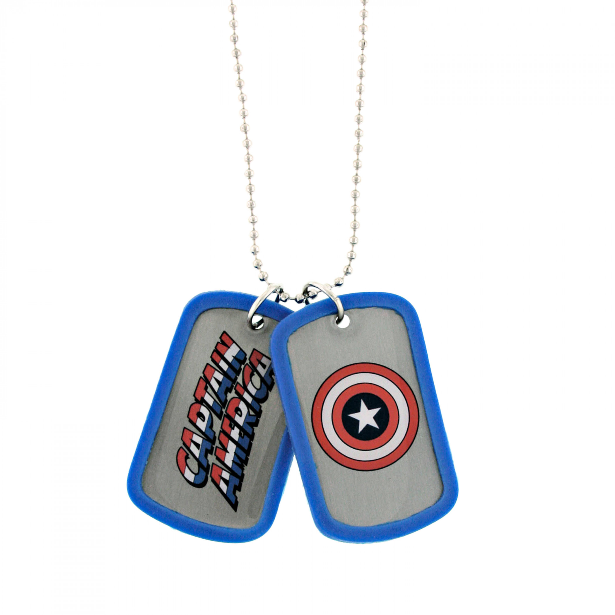 Captain America Shield Double-Sided Dog Tags, Multi-Color