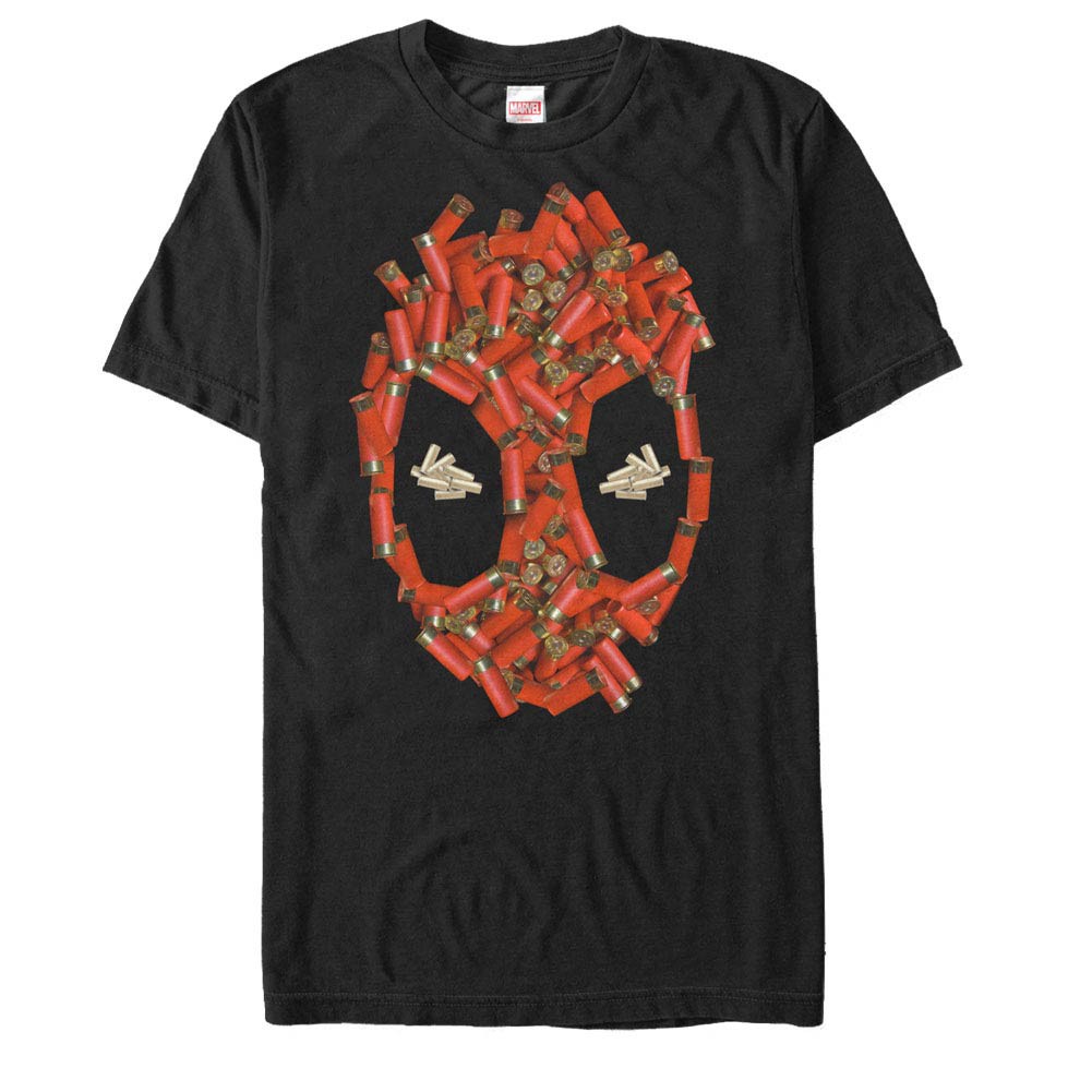 Deadpool Shell Cases Black Mens T-Shirt, Black