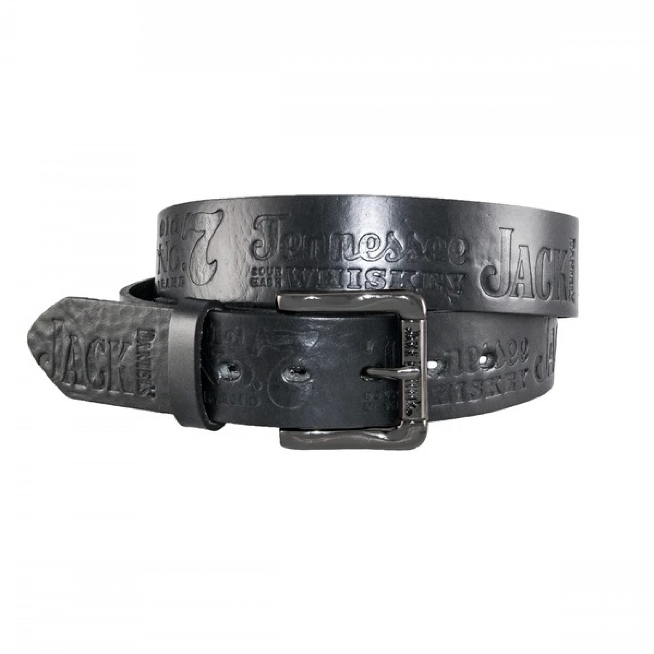 Jack Daniel's Black Leather Embossed 1.5' Belt