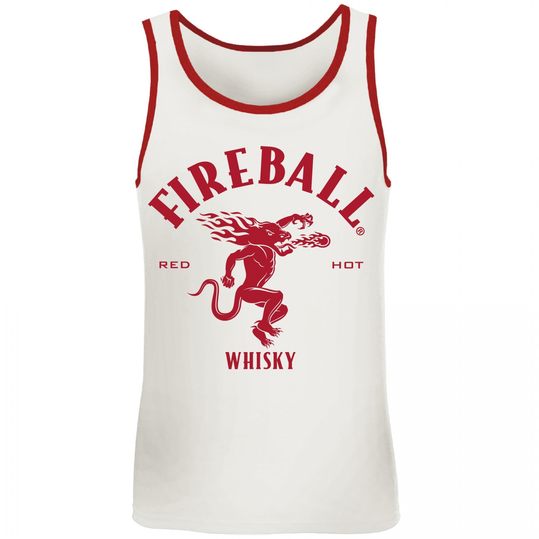 Fireball Whisky Red Trim Tank Top