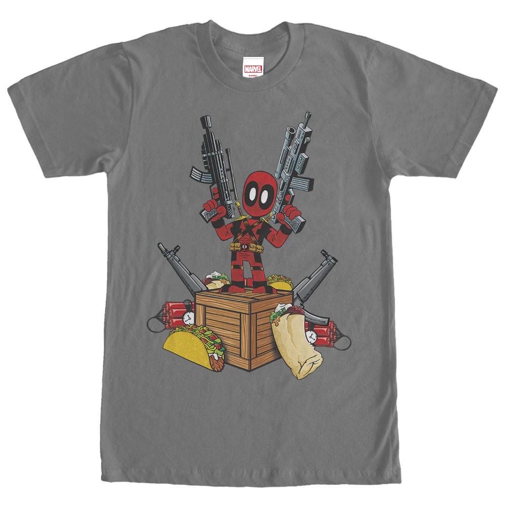 Deadpool Fundamentals Gray T-Shirt, Grey
