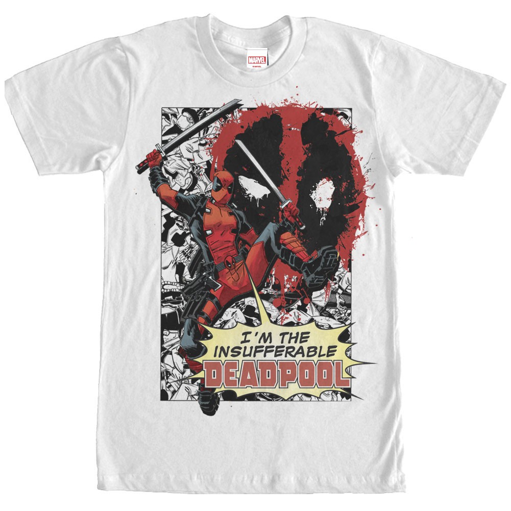 Deadpool Insufferable White T-Shirt, White