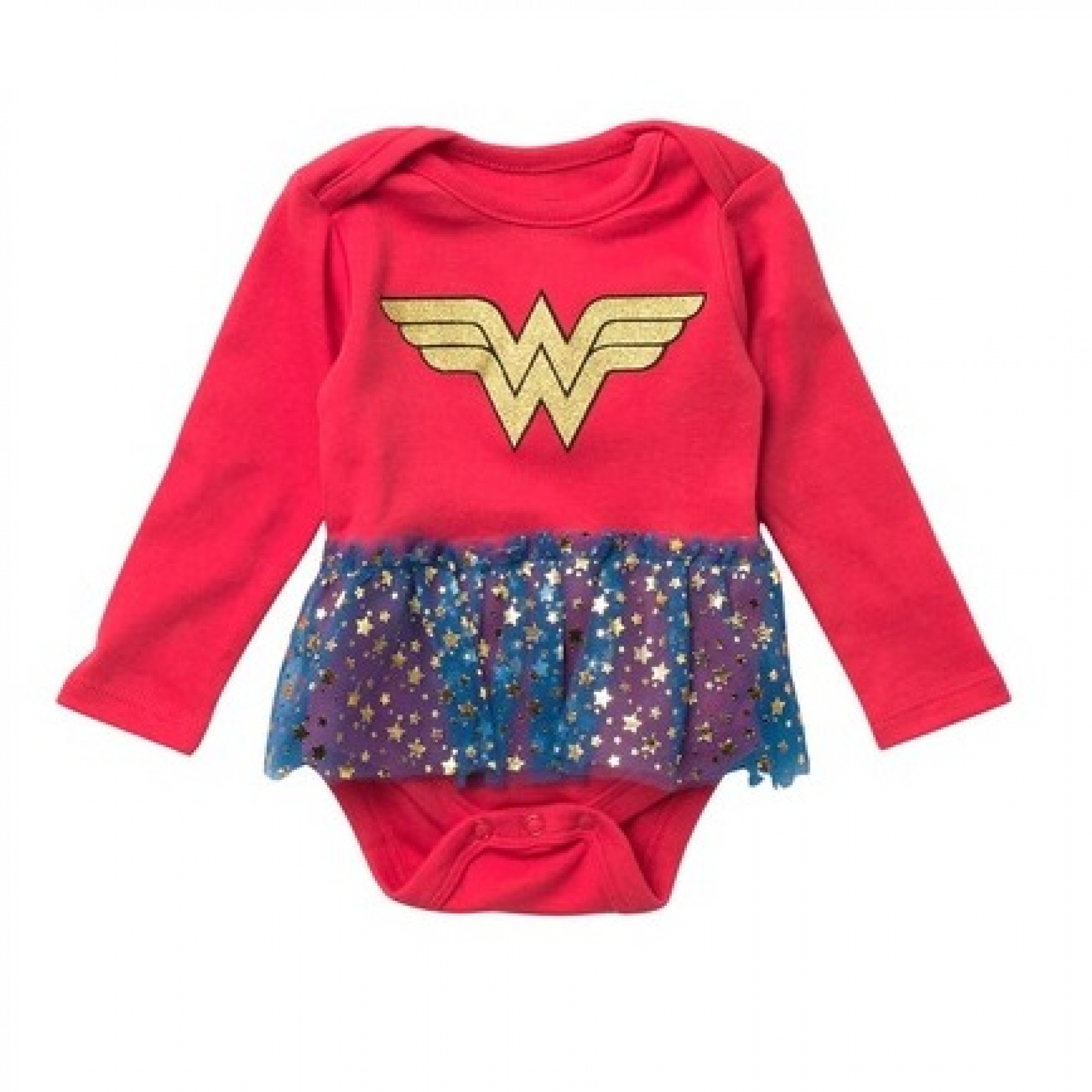 Wonder Woman Tutu Infant Bodysuit, Red