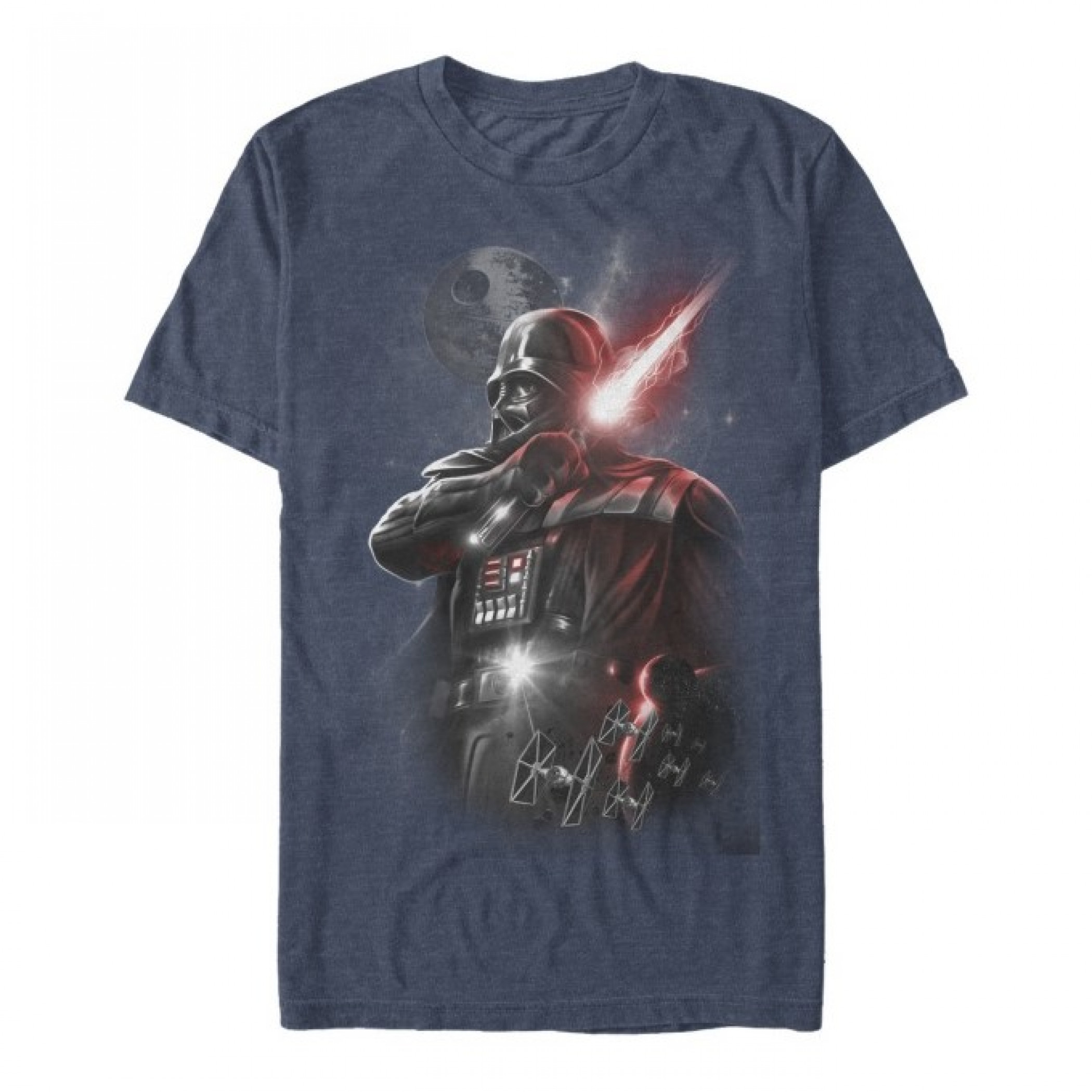 Star Wars Epic Darth Vader Navy Heather Men's T-Shirt, Blue