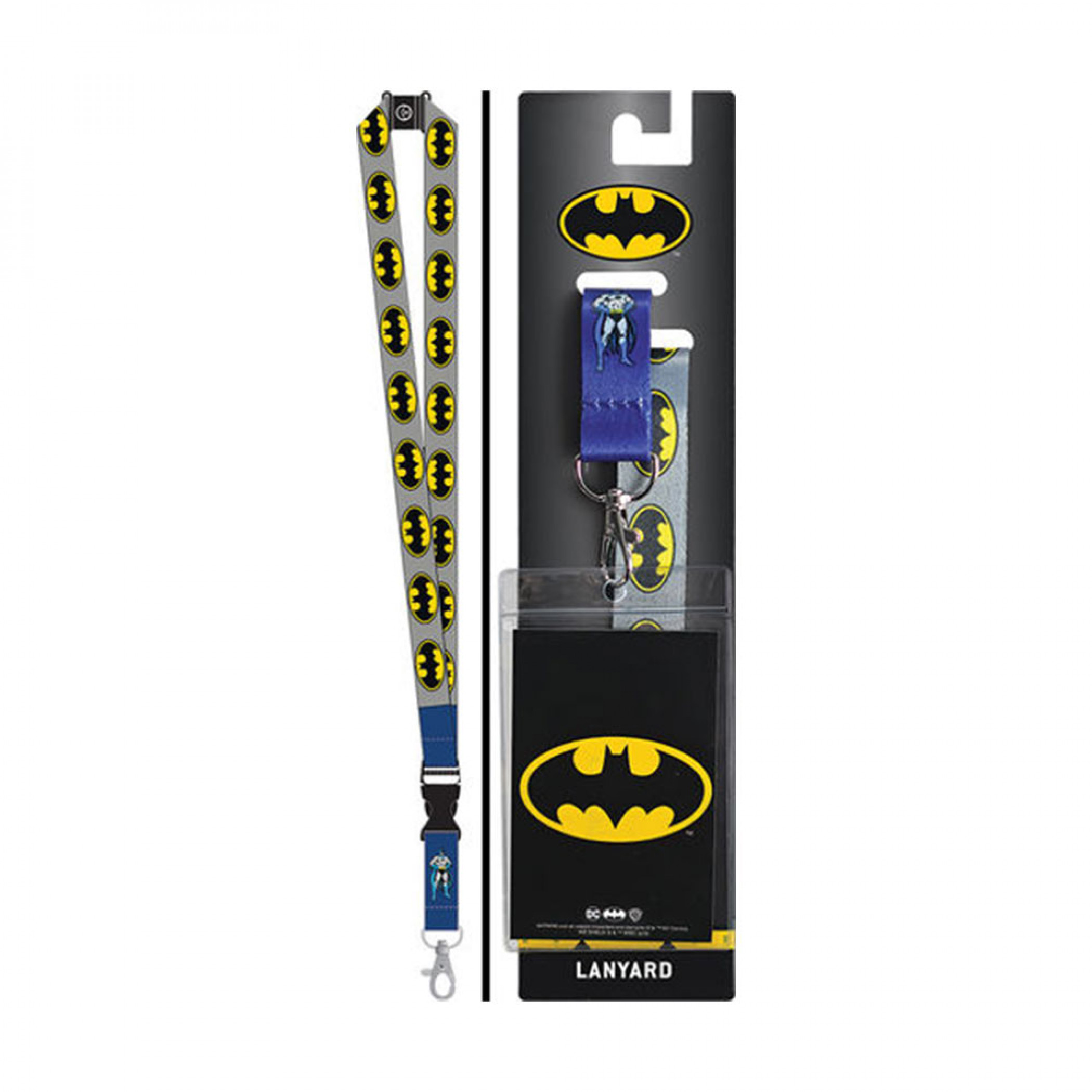 Batman Repeating Logo Lanyard, Grey