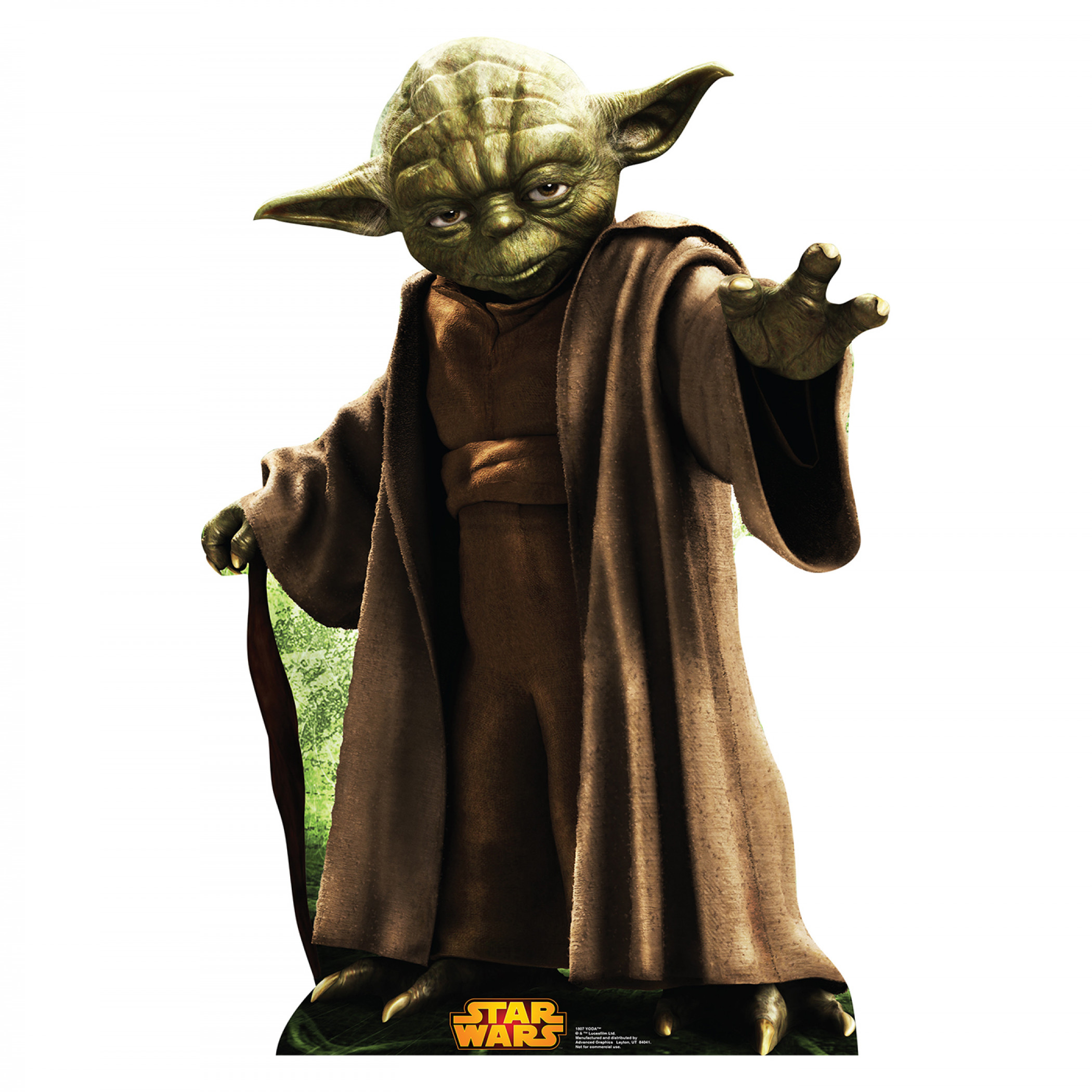 Star Wars Yoda Cardboard Stand Up, Multi-Color