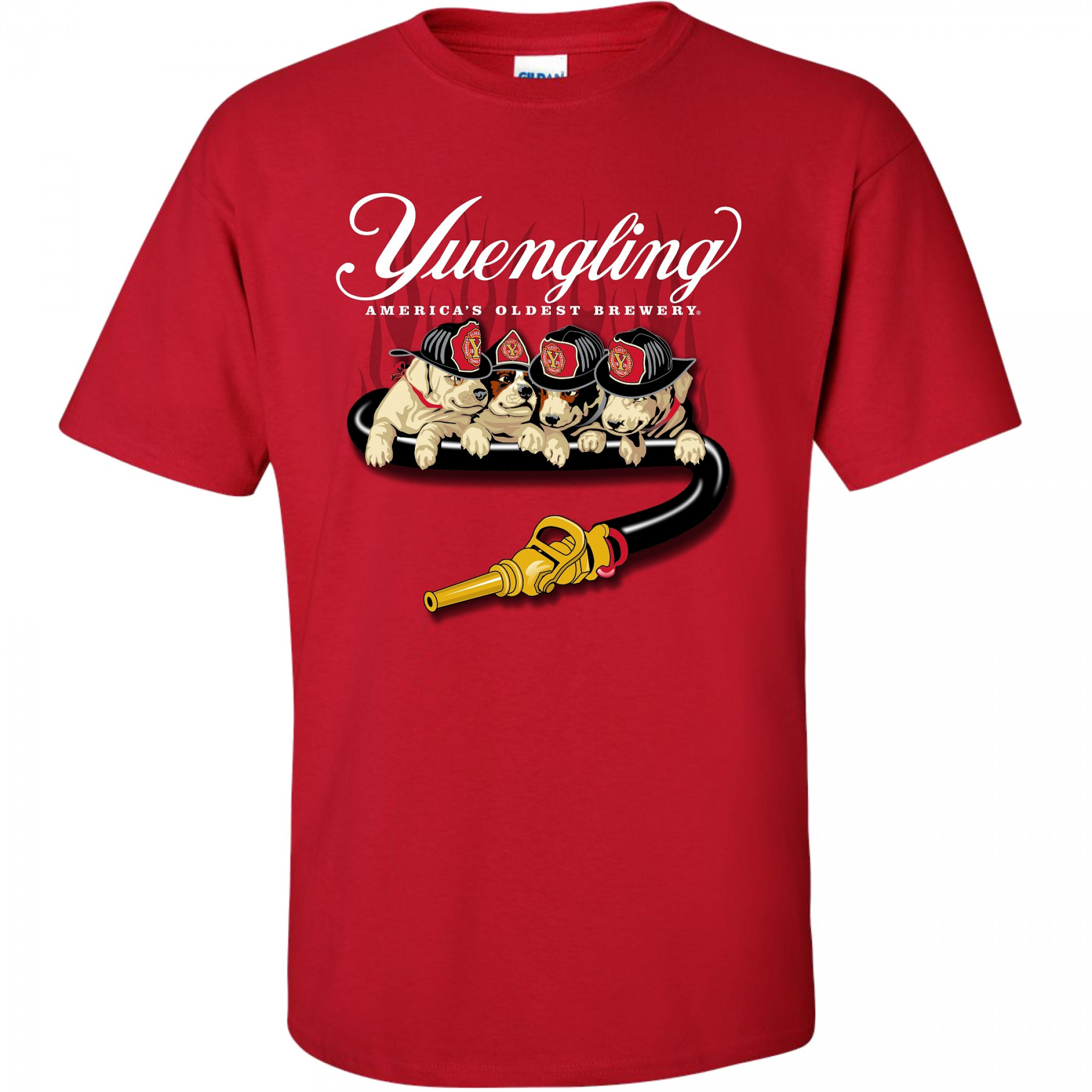 Yuengling Fire Dogs Red T-Shirt