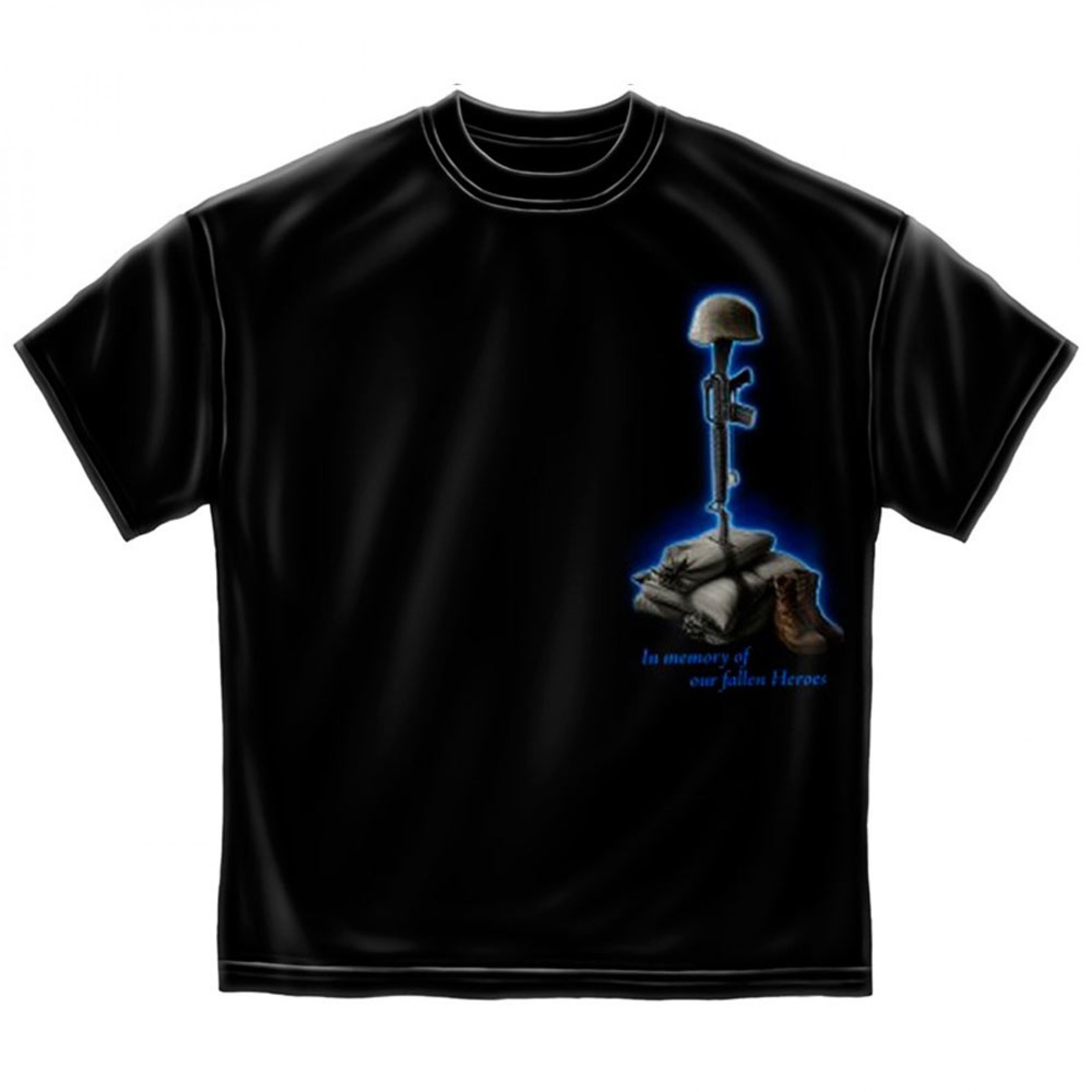 Armed Forces Cost Of Freedom USA Patriotic Black Graphic T-Shirt - image 2