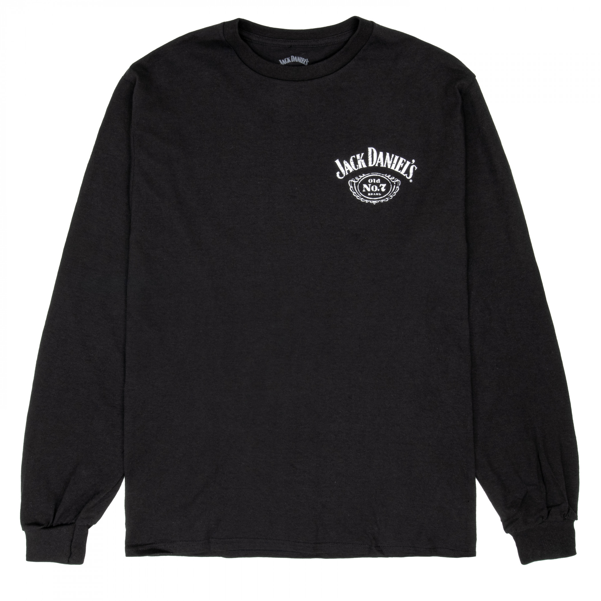 Jack Daniel's Classic Label Graphic Men's Black Long Sleeve Shirt
