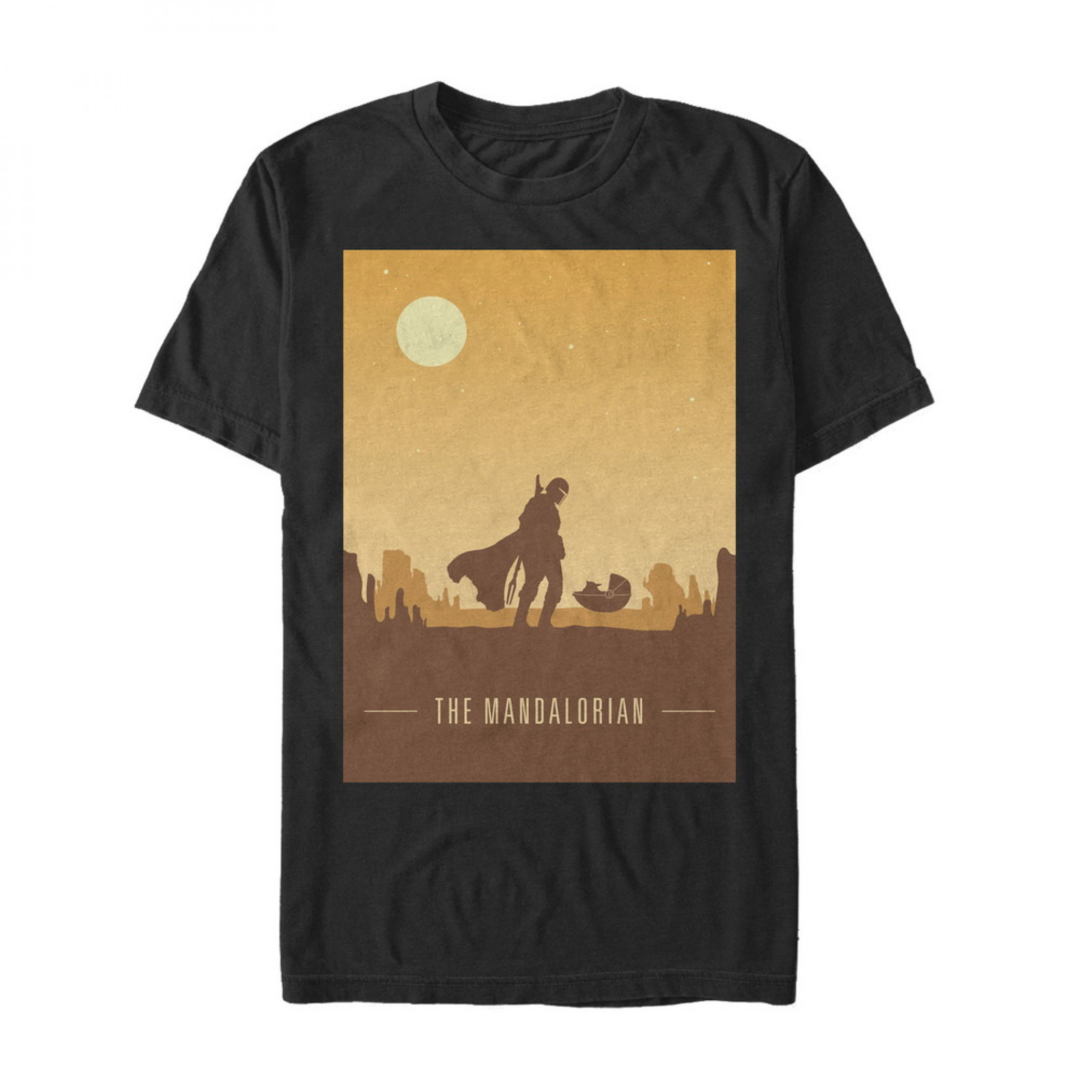 The Mandalorian Sunset The Child Black T-Shirt, Black