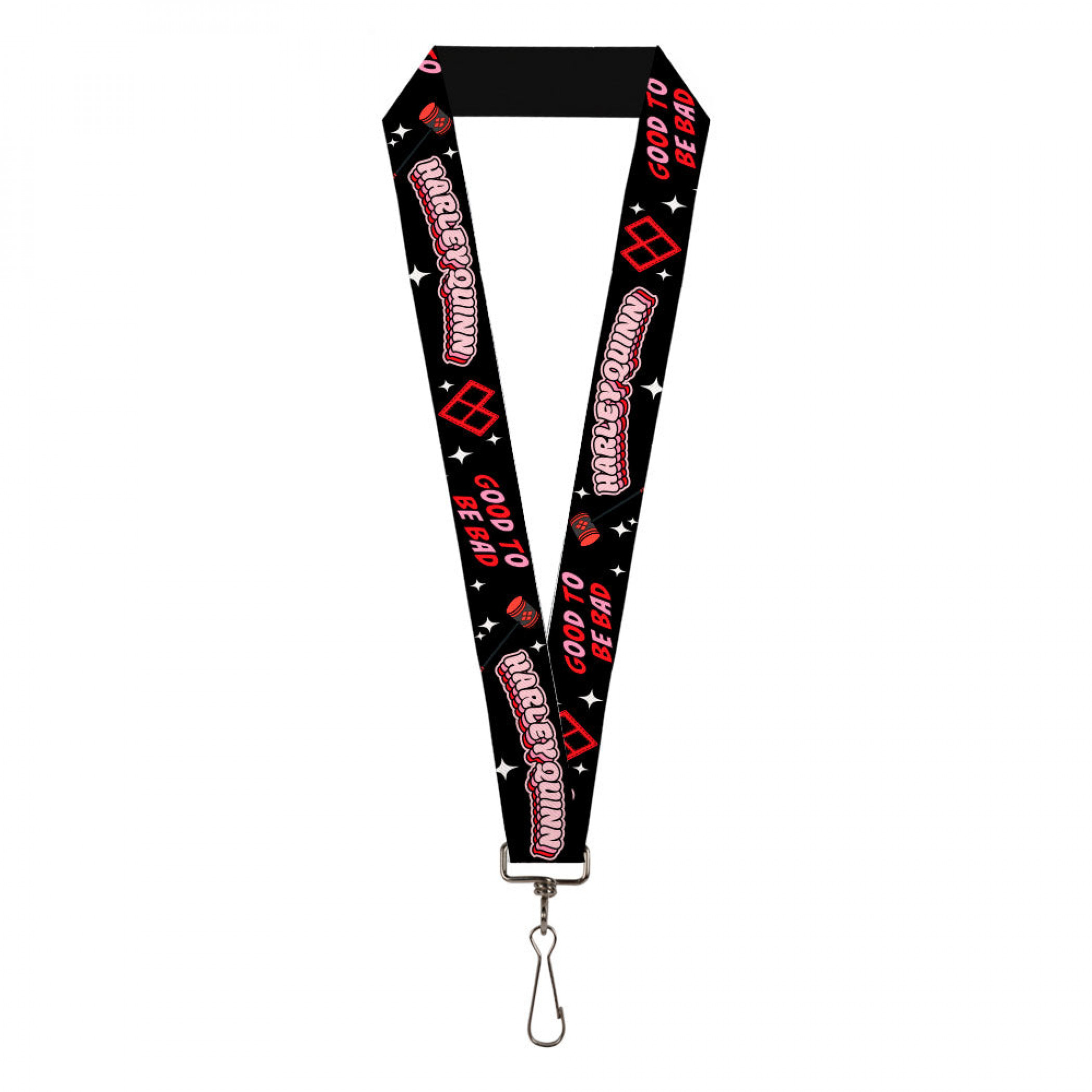 Harley Quinn Good to Be Bad Lanyard, Black