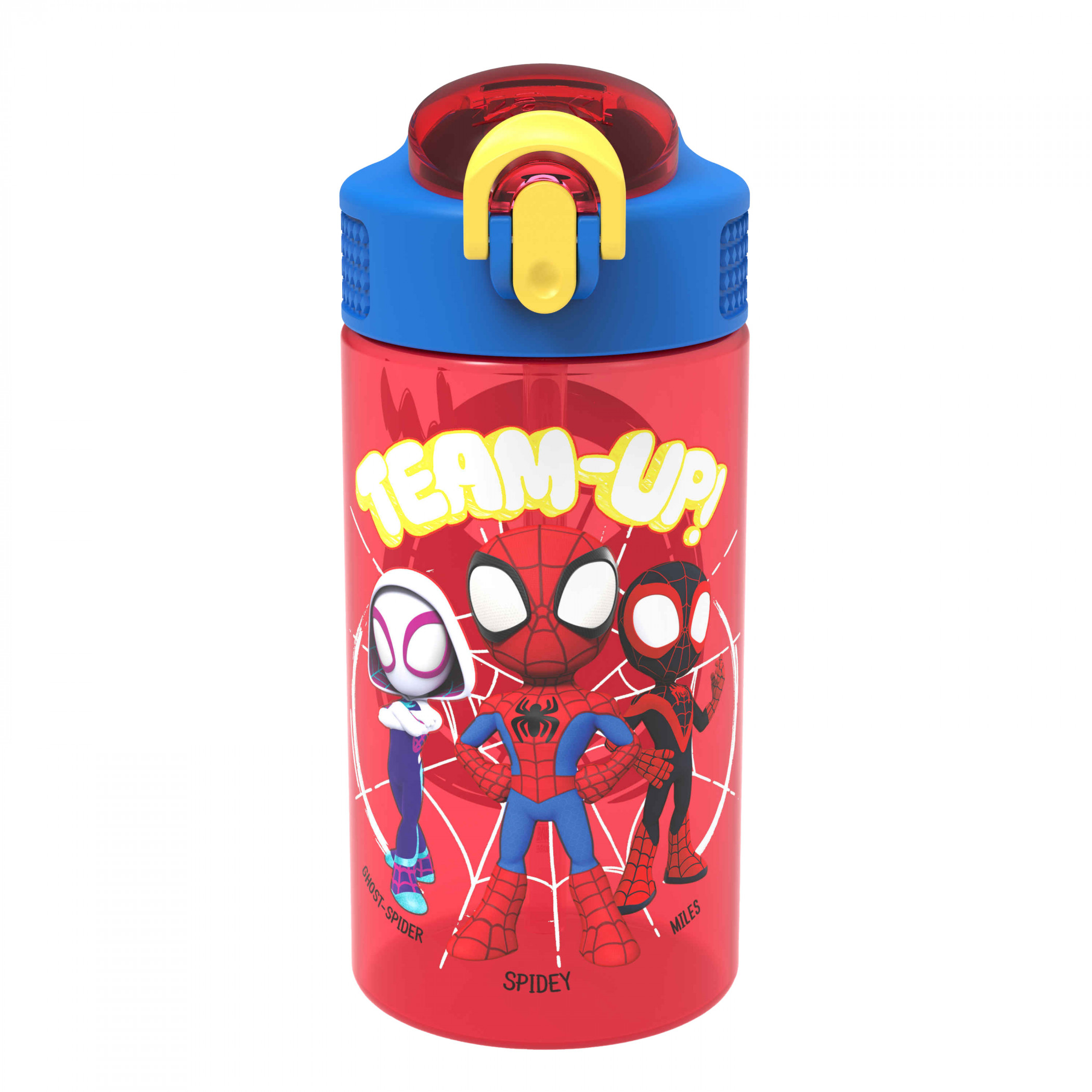 Spidey and His Amazing Friends 16oz Reusable Plastic Water Bottle, Red
