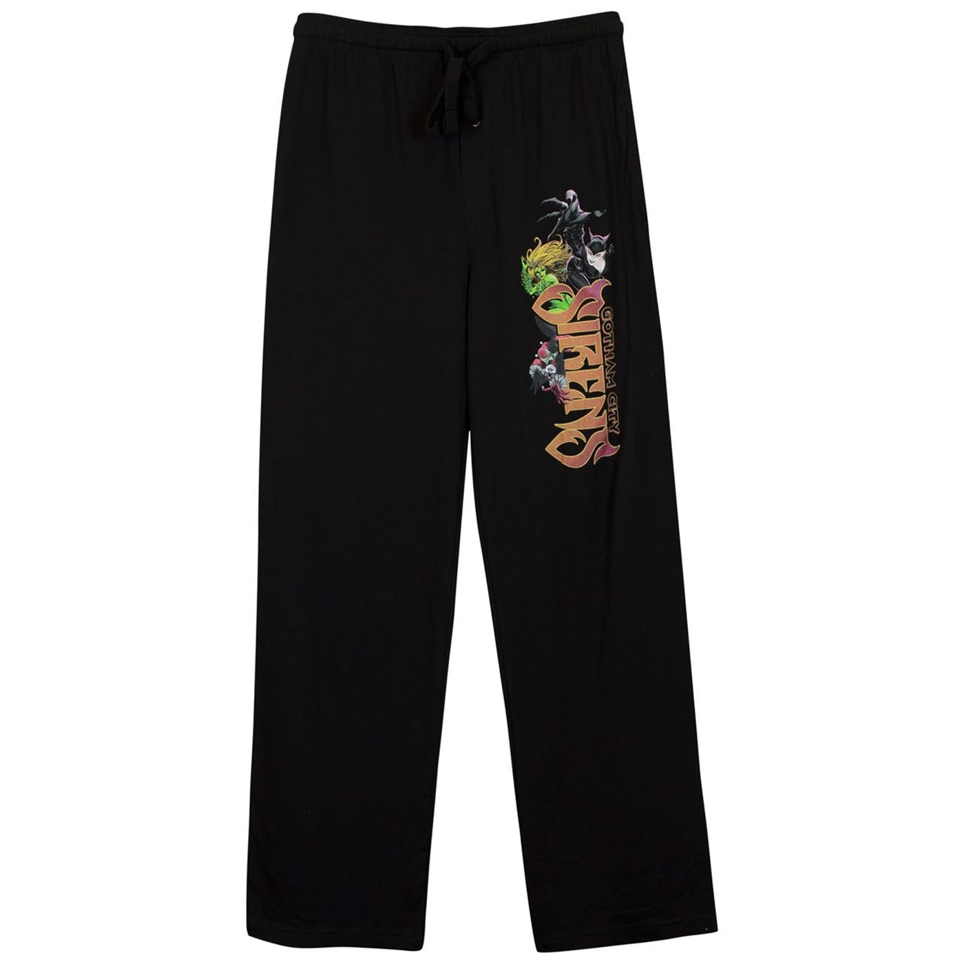 Gotham City Sirens Black Unisex Sleep Pants, Black