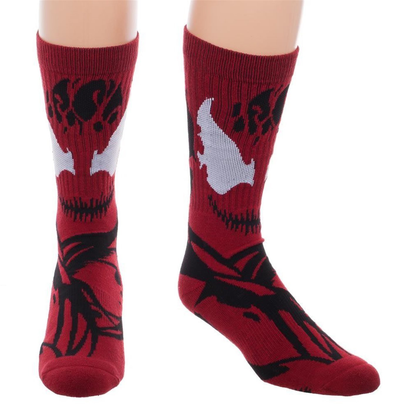 Carnage Character Costume Crew Socks, Red