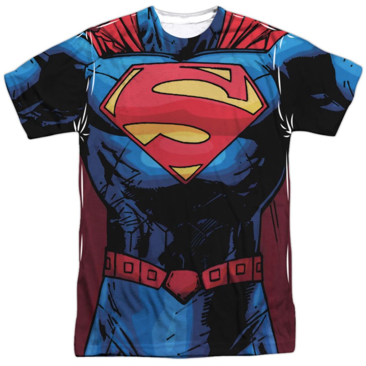Superman New 52 Costume Sublimation T-Shirt, Blue