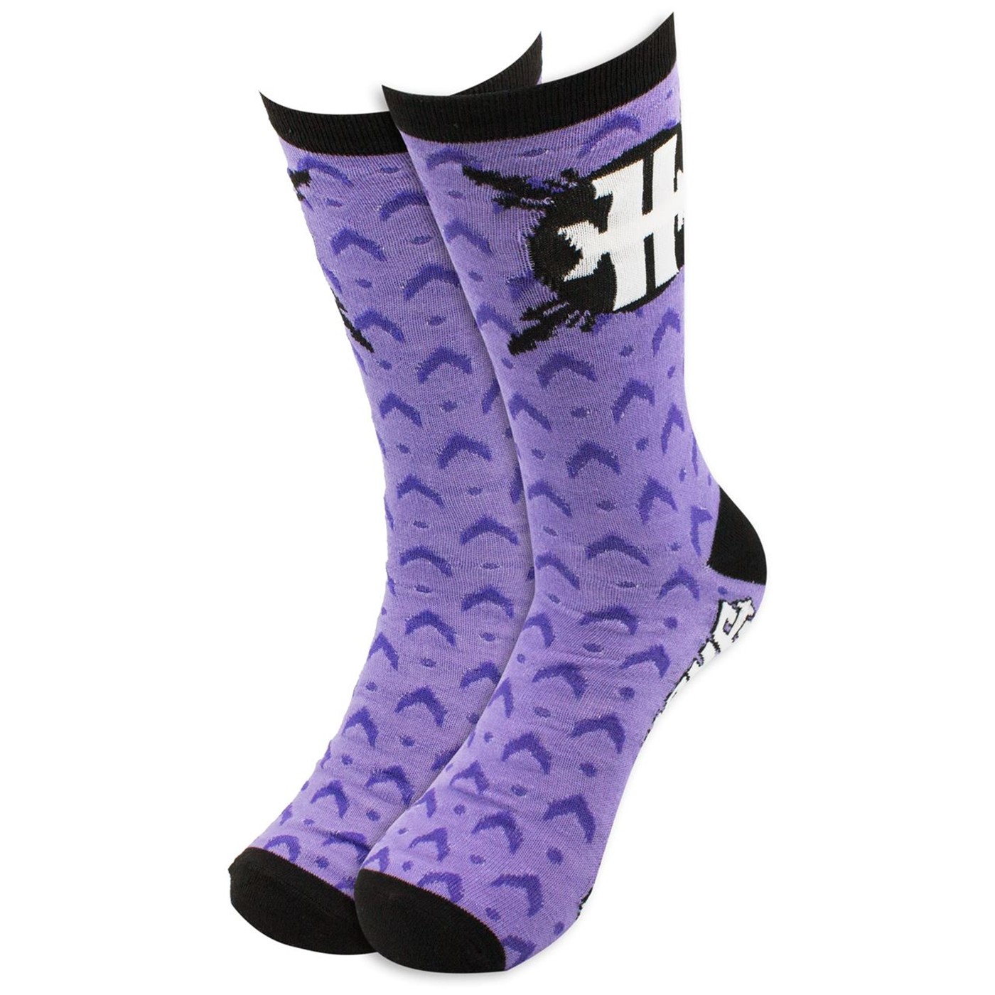Hawkeye Double Arrows Crew Socks, Purple