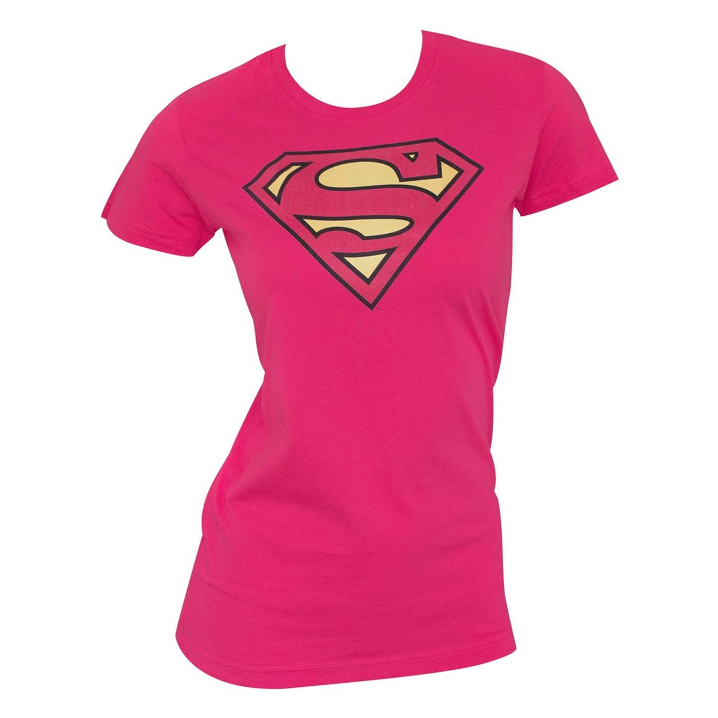 Superman Classic Logo Pink Women's T-shirt