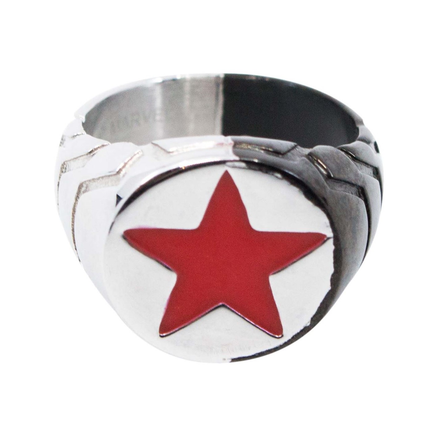 Winter Soldier Metal Symbol Ring, Black