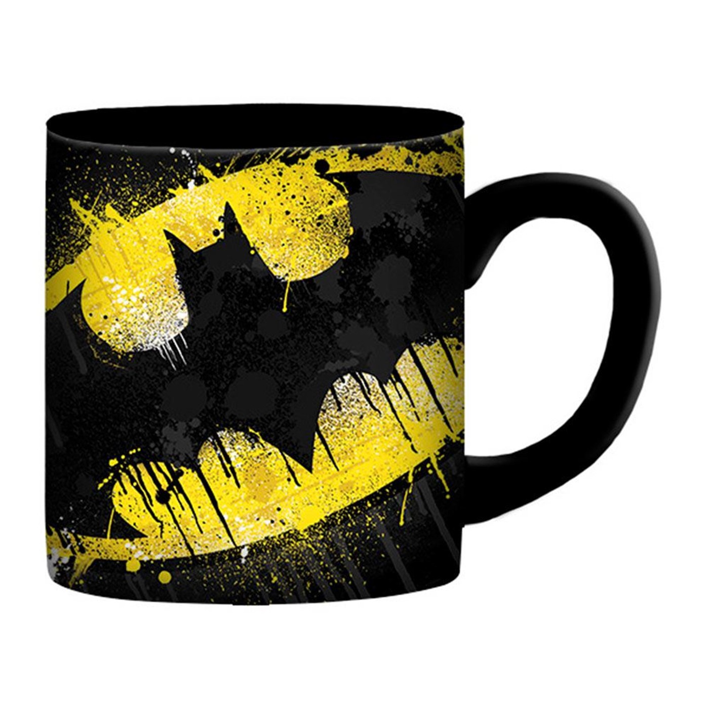 Batman Splatter Paint 14 Ounce Mug, Black
