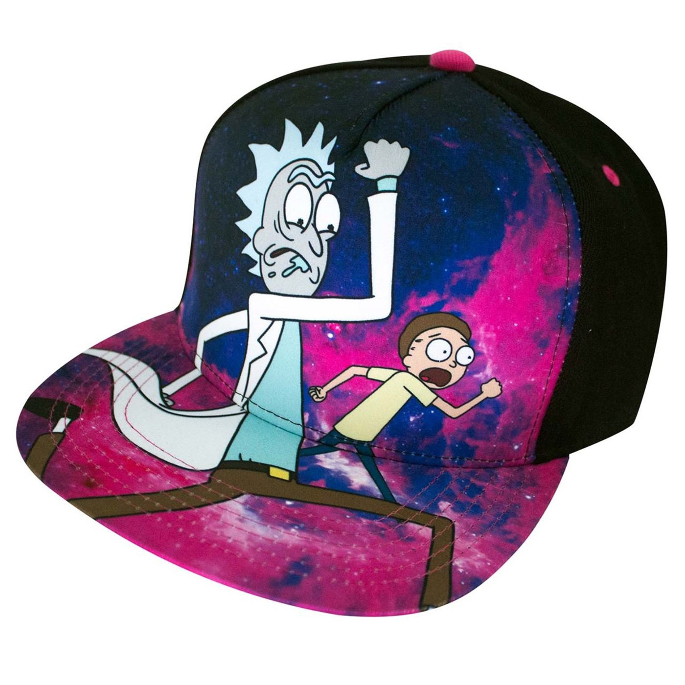Ricky and Morty Adjustable Snapback Hat, Black