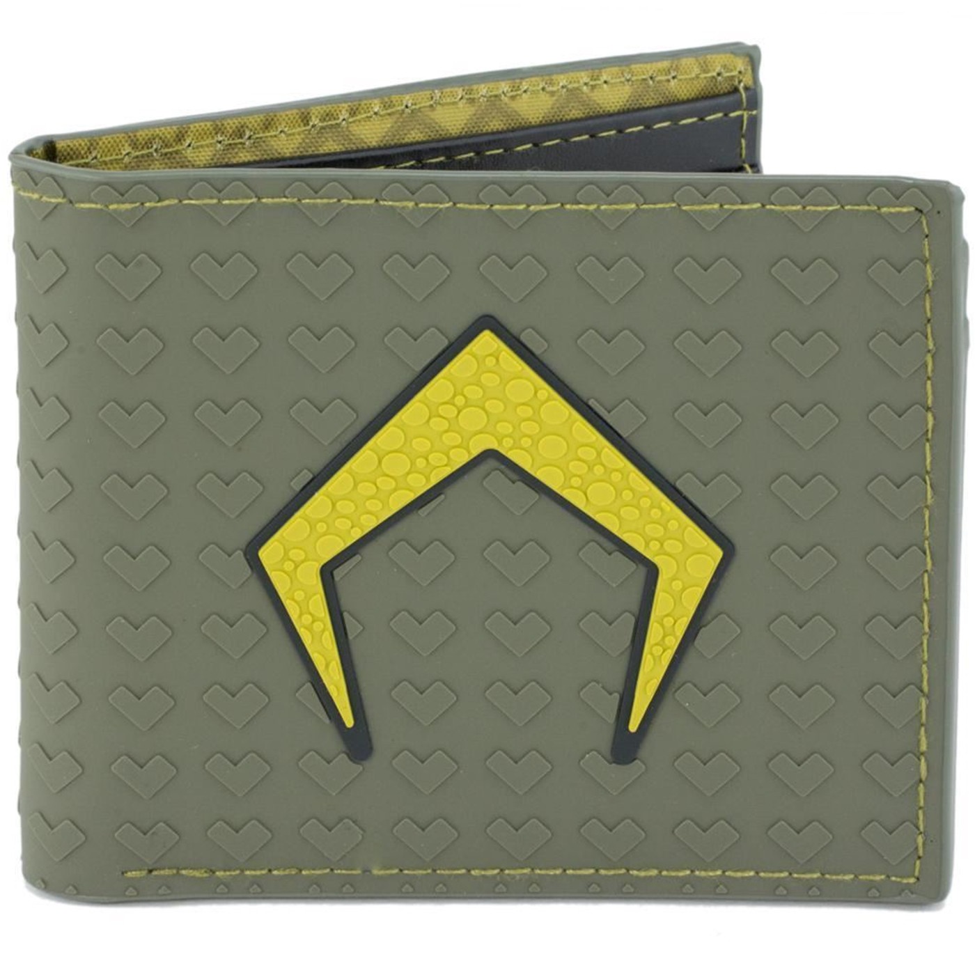 Aquaman Icon Rubber Wallet, Green