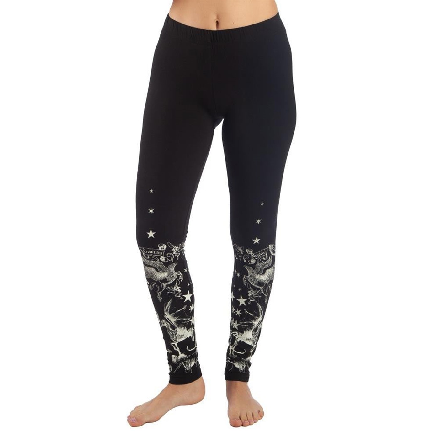 Harry Potter Magical Creatures Black Leggings, Black