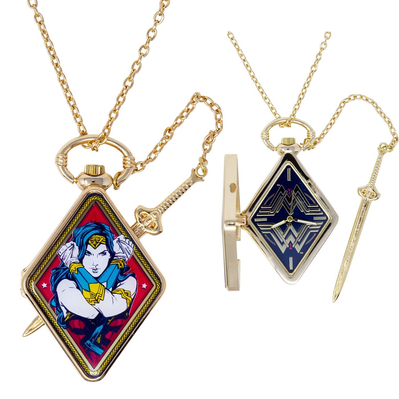 Wonder Woman Locket Necklace, Gold