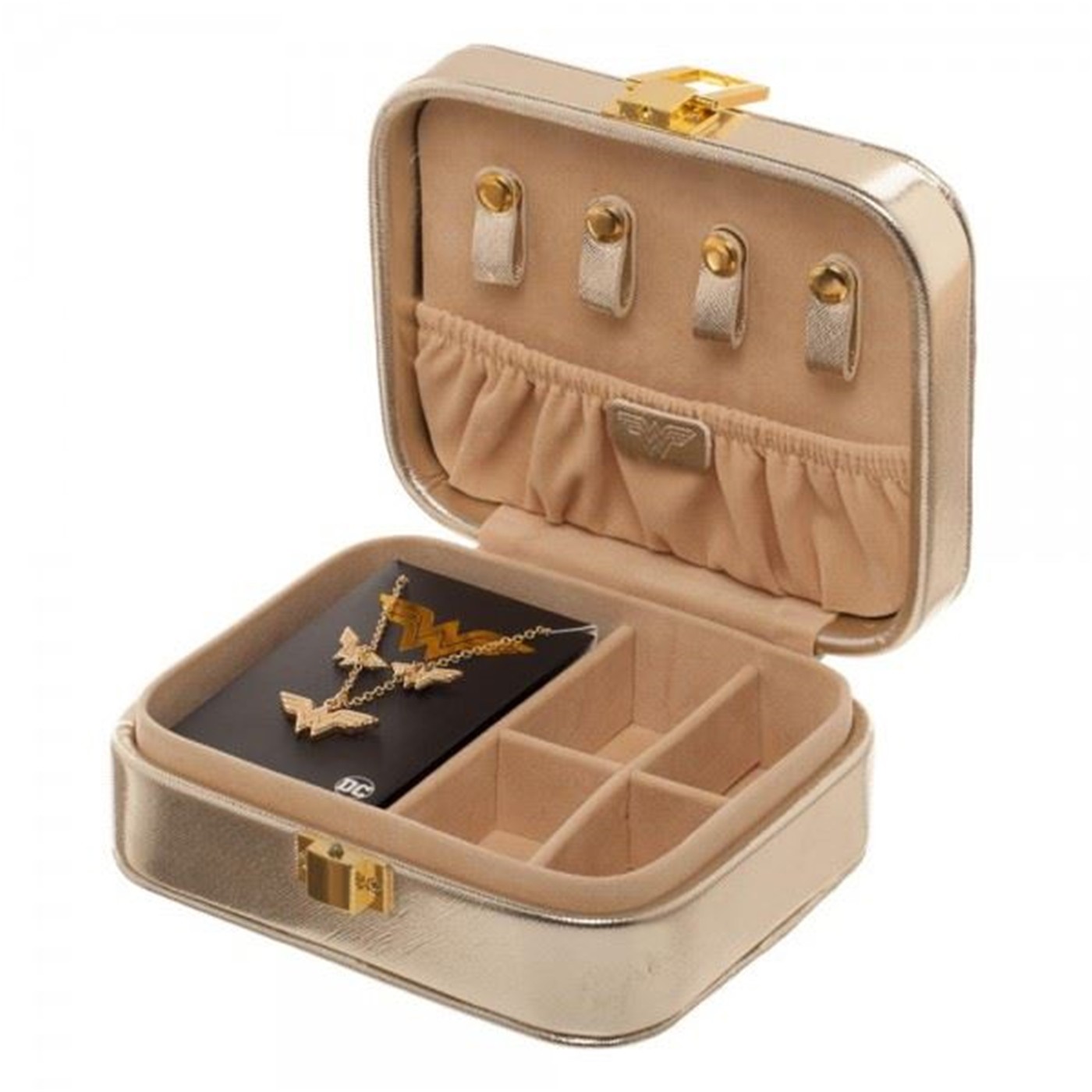 Wonder Woman Jewelry Set & Case, Gold