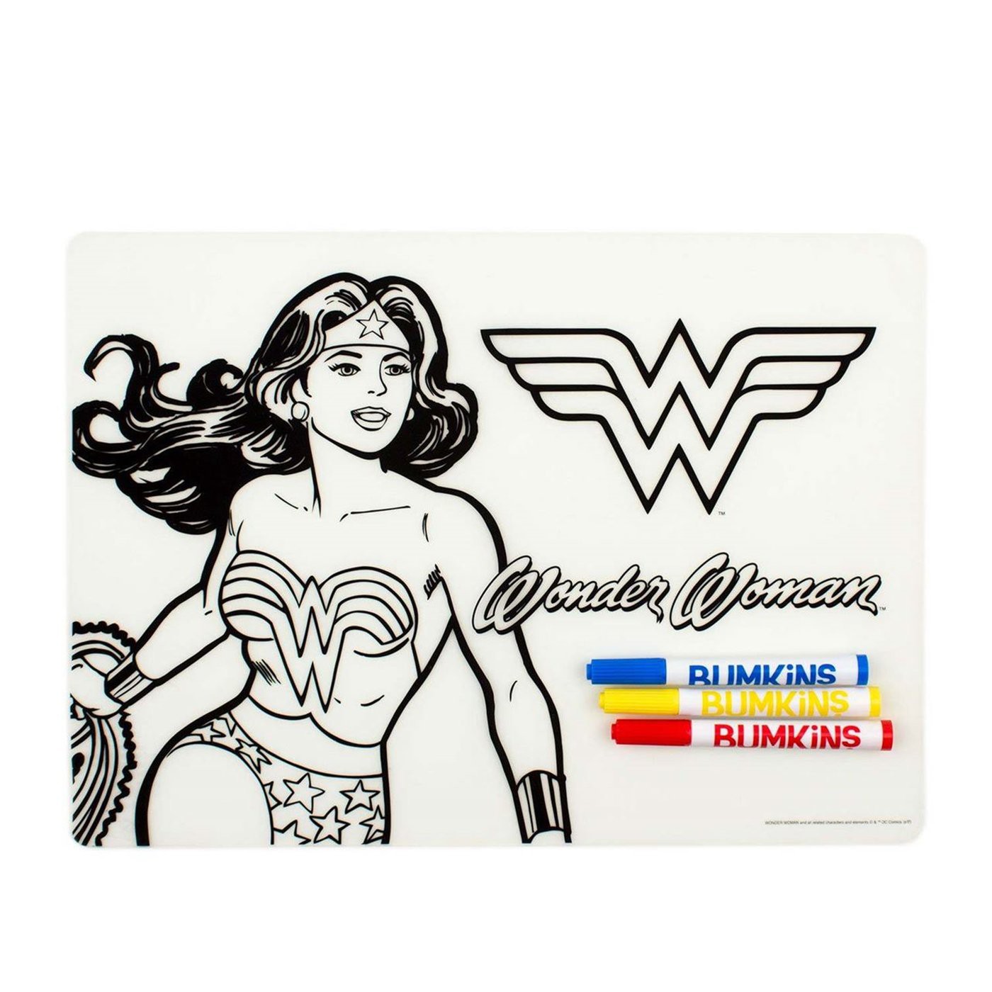 Wonder Woman Dry Erase Placemat, White