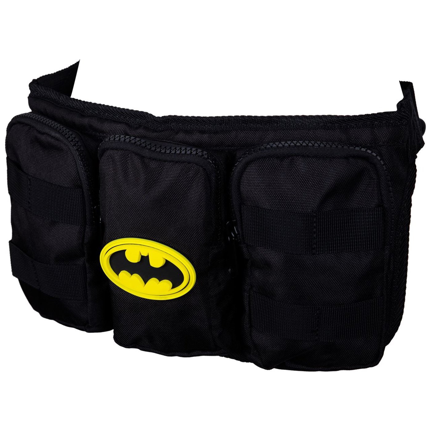 Batman Rubber Mold Logo Fanny Pack Belt Bag, Black