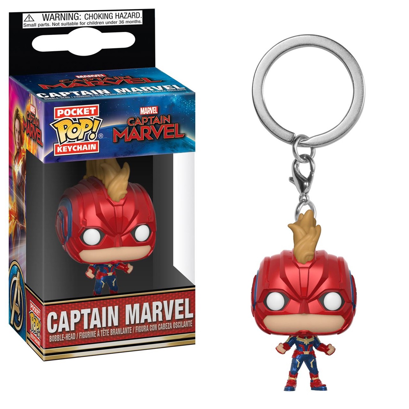 Pop! Keychains: Marvel - Captain Marvel - Captain Marvel (with Helmet)