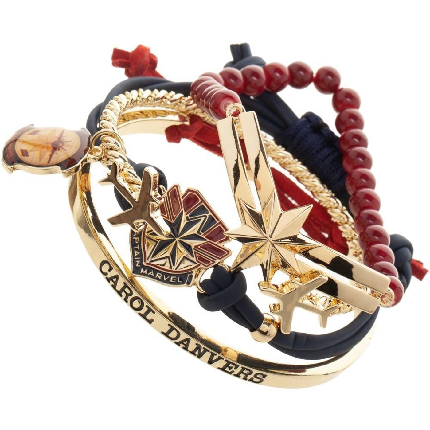 Captain Marvel Bracelet Set, Blue
