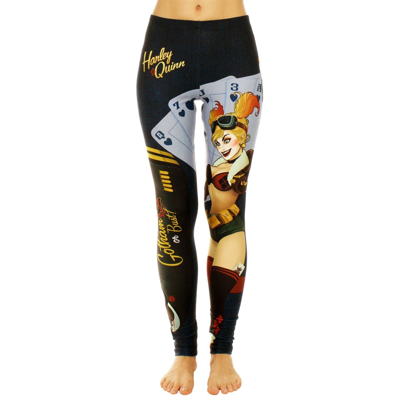 Harley Quinn Bombshell Leggings, Black