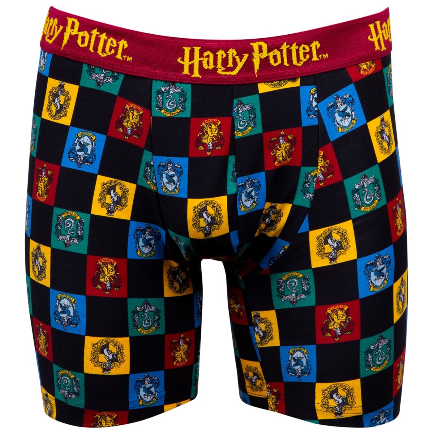 Harry Potter House Crests Boxer Briefs, Black